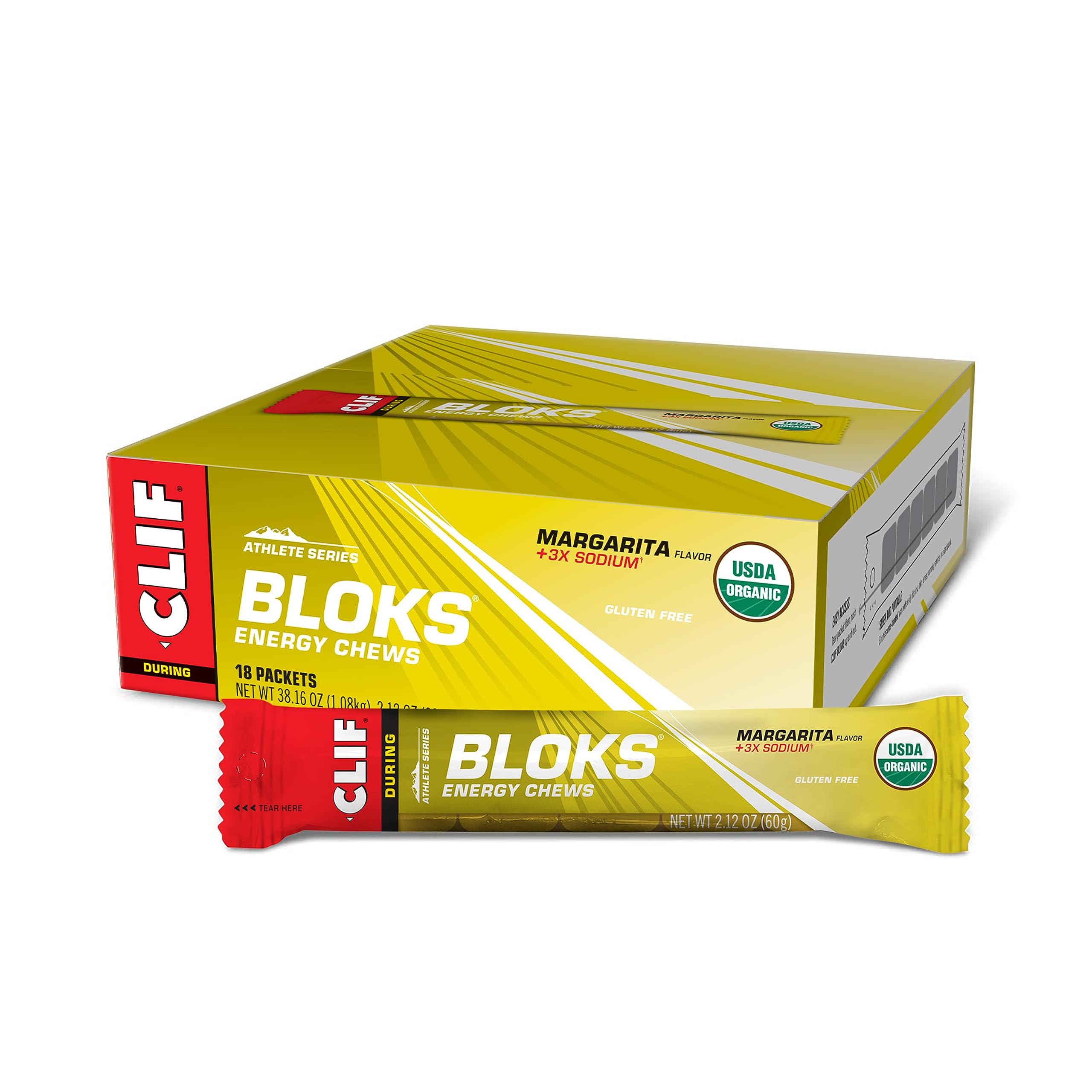 CLIF BLOKS - Margarita Flavor with 3X Sodium - Energy Chews - Non-GMO Clif BarUS supplements