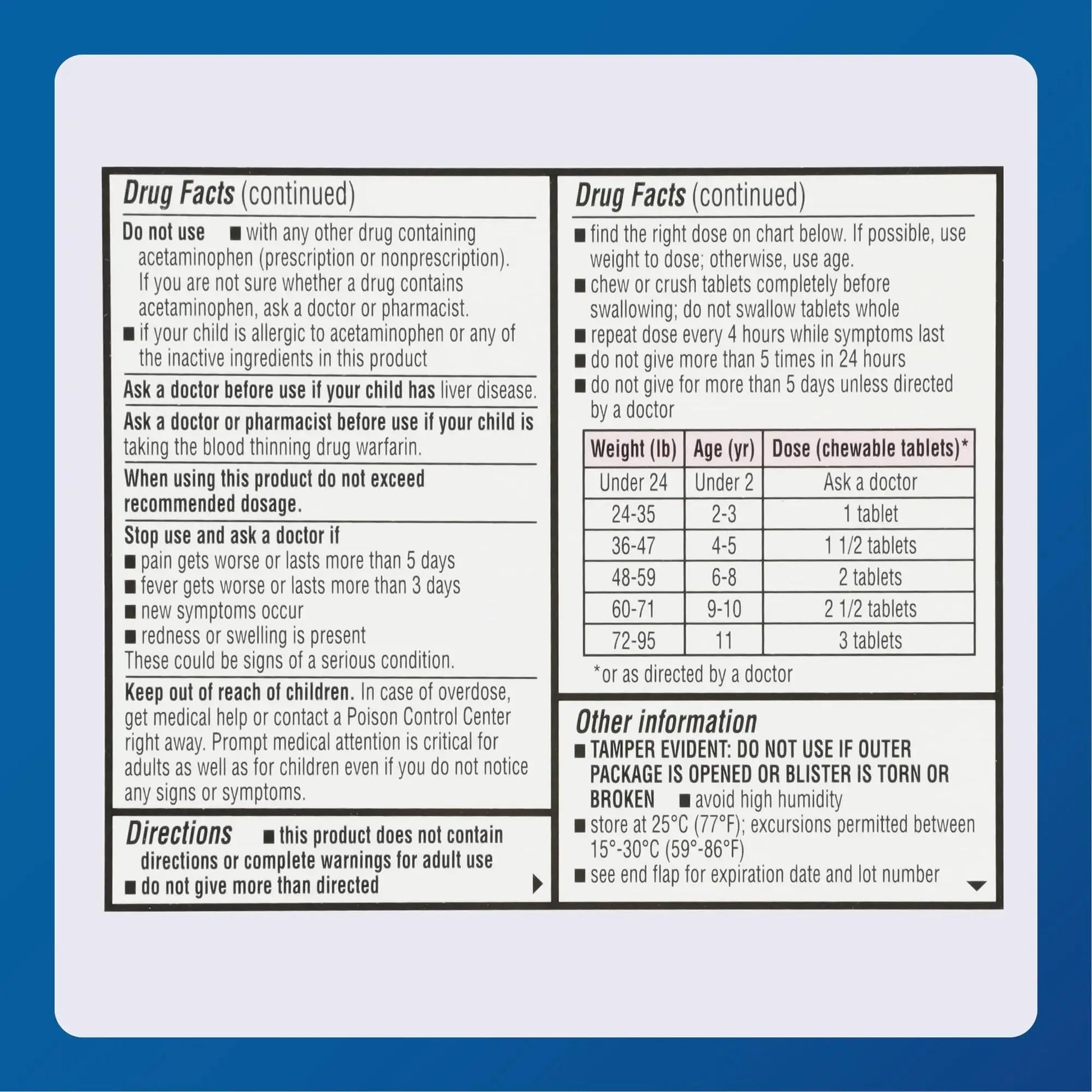 MAJOR Children’s Mapap Acetaminophen 160 mg Chewable Tablets - Pain Reliever/Fever Reducer - Aspirin Free - Ibuprofen Free - for Ages 2 to 11-24 Count (3 Pack) MAJORAu supplements