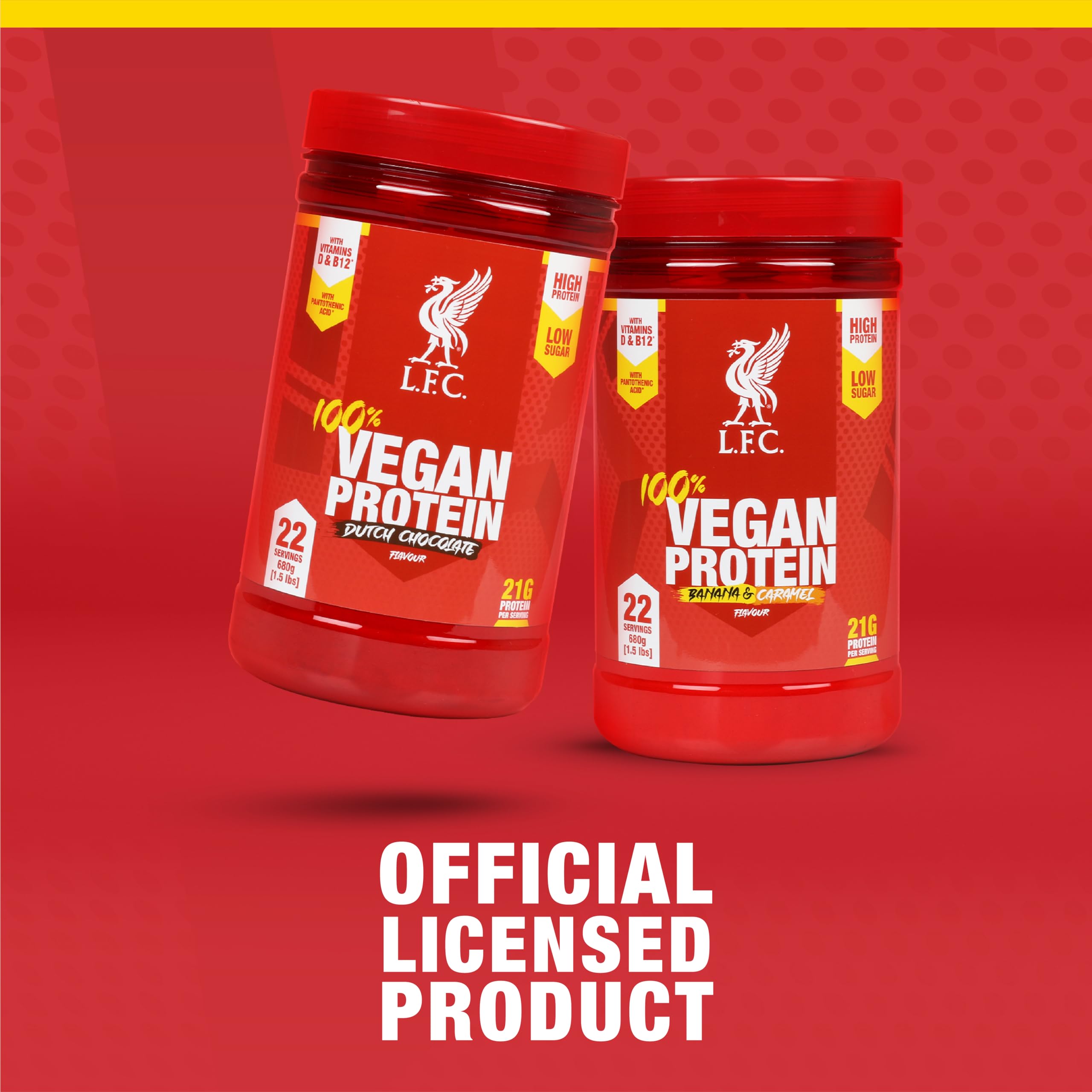 LFC Vegan Protein Powder Banana Caramel Flavour 680g 100% Vegan Protein Powder 21g High Protein, Vector ConsumerAu supplements