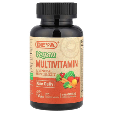 DEVA Tiny Tablets Vegan Multivitamins for Women & Men, Multivitamin with Iron, Mineral Supplement, Vitamin C, Vitamin B Complex DEVAAu supplements