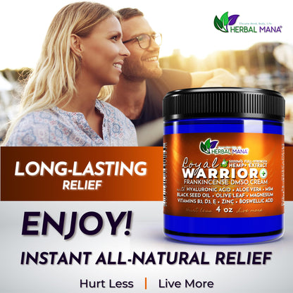 Herbal Mana Royal Warrior with 5000mg Hemp Lotion - 99.9% Pure DMSO Cream Herbal ManaUS supplements