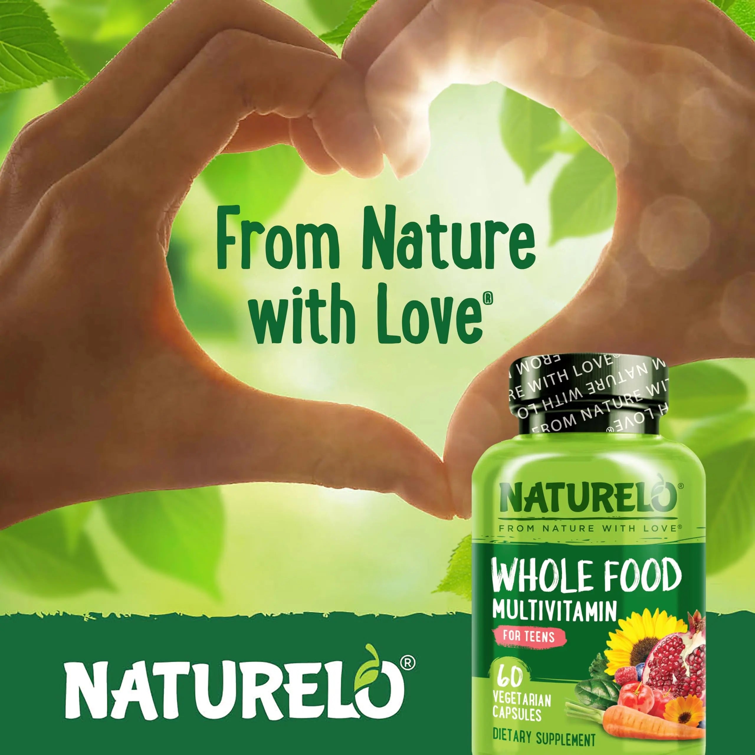 NATURELO Teen Multivitamin - Whole Food, 60 Capsules and One Daily Multivitamin for Women, 60 Capsules - 2 Month Supply Bundle NATURELOAu supplements