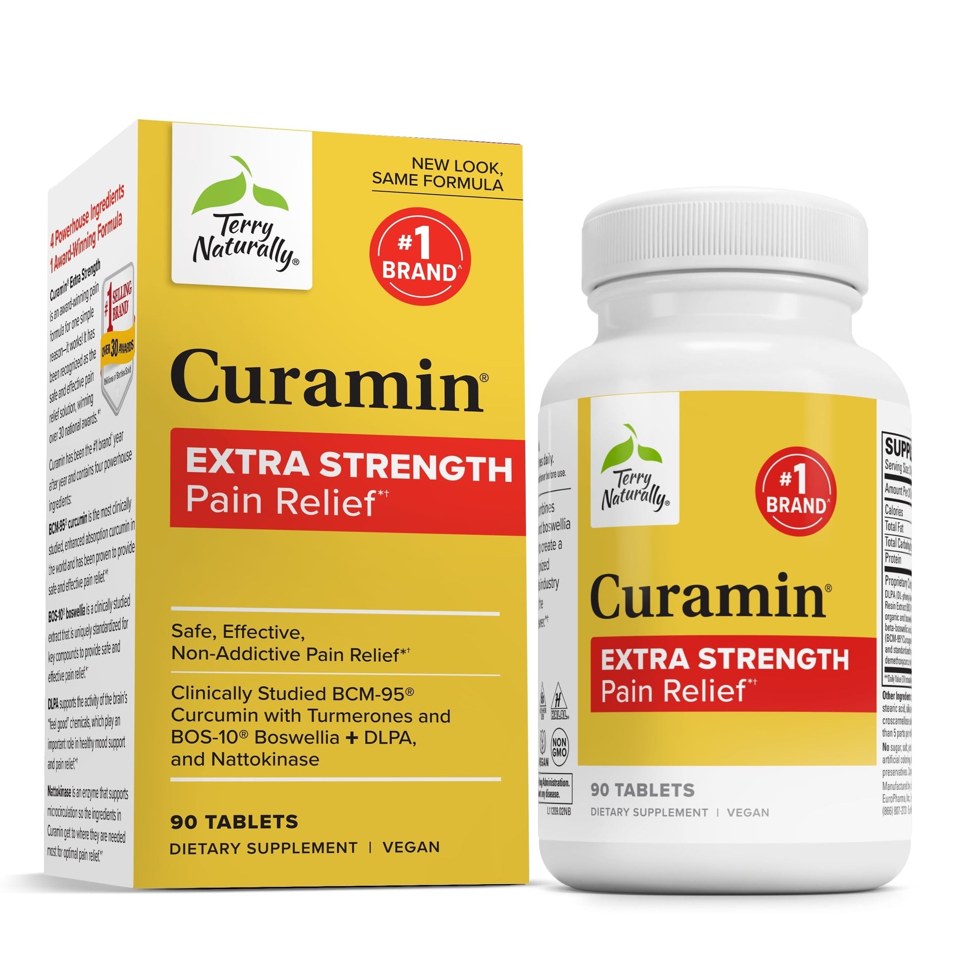 Terry Naturally Curamin Extra Strength - Curcumin & Boswellia for Healthy Circulation Support - Turmeric Supplement to Support Joints, Muscle Health & Endorphin Production - 90 Tablets Terry NaturallyAu supplements