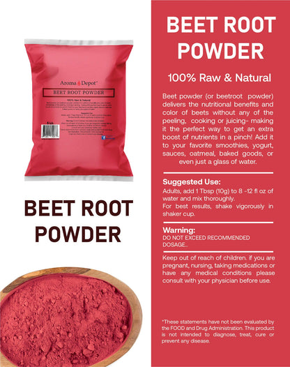 Beet Root Powder 5 lb. by Aroma Depot Raw & Non-GMO I Vegan & Gluten Free I Nitric Oxide Aroma DepotUS supplements