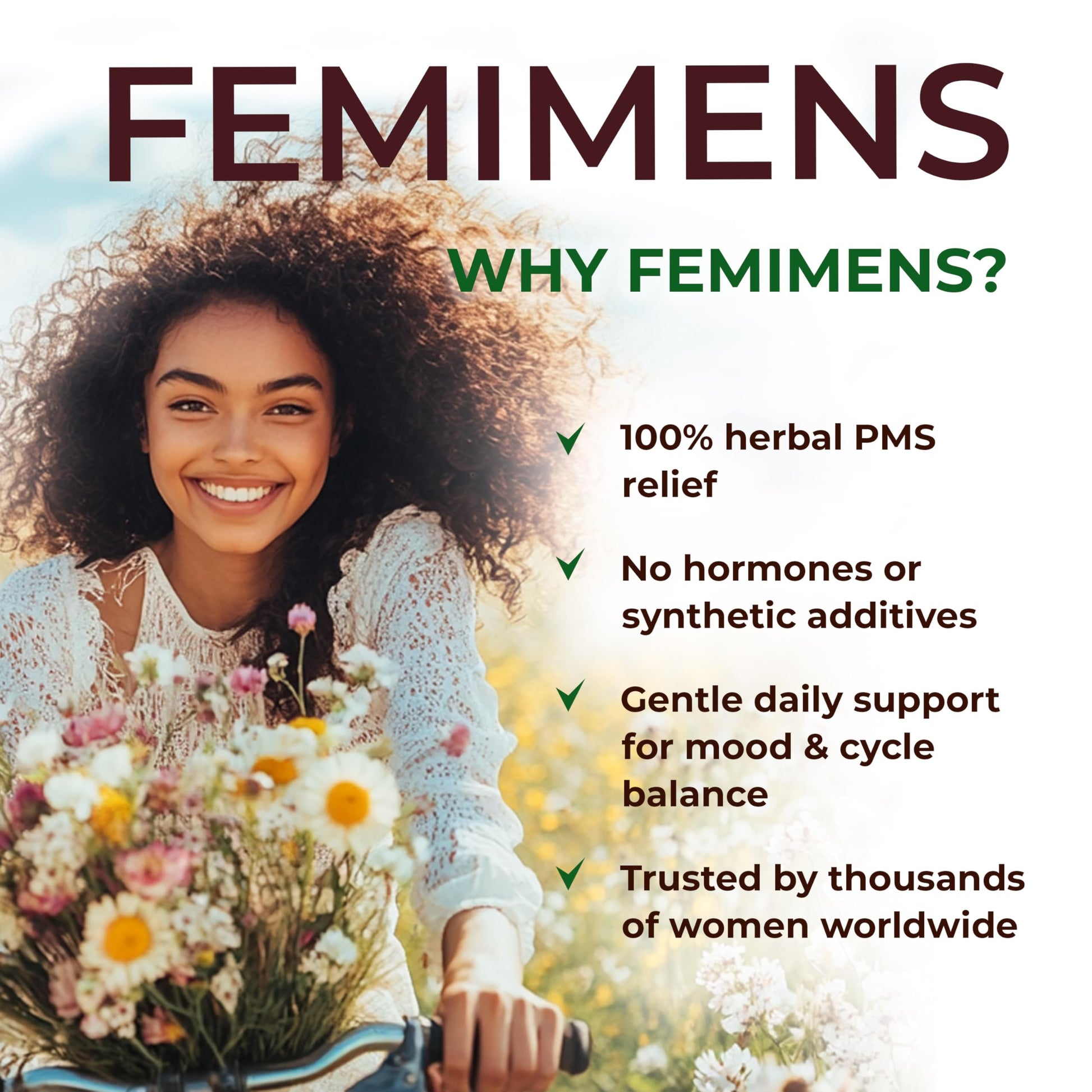 FEMIMENS – PMS Support Supplement for Women – PMS Relief for Women & Menstrual Cramp Relief – Hormonal Balance for Women – Chasteberry Vitex, Ashwagandha, Ginger, Fenugreek – 120 Vegan Capsules Ananta Medicare USAAu supplements