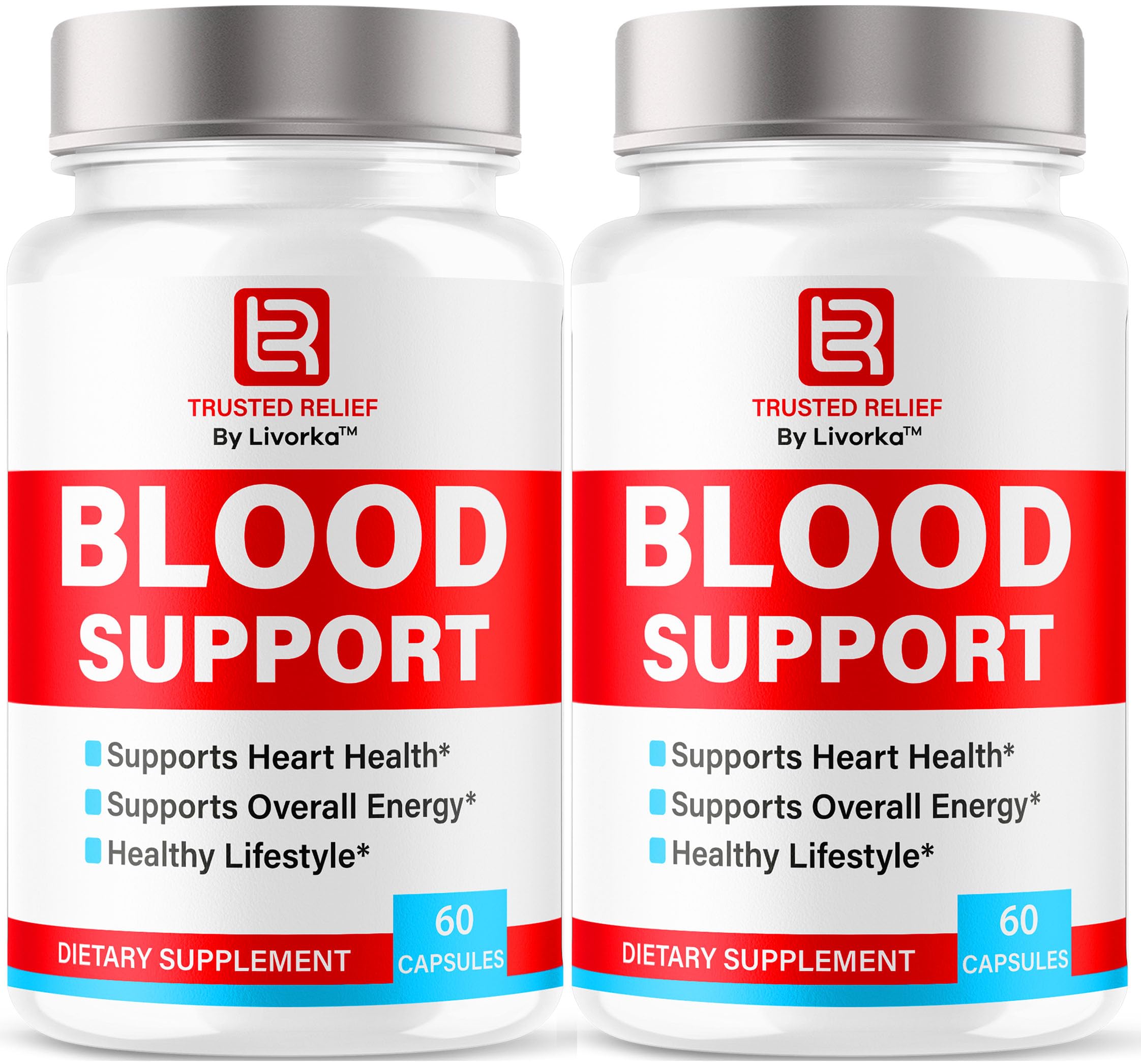 (2 Pack) Trusted Relief Blood Support Capsules - Official TrustedRelief Blood Support Vitamin Pills, Natural Trusted Relief Advanced Premium Formula Wellness & Overal Health, 120 Capsules For 2 Months LIVORKAAu supplements