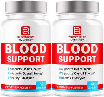 (2 Pack) Trusted Relief Blood Support Capsules - Official TrustedRelief Blood Support Vitamin Pills, Natural Trusted Relief Advanced Premium Formula Wellness & Overal Health, 120 Capsules For 2 Months LIVORKAAu supplements