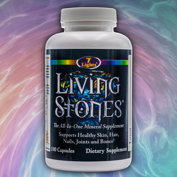Living Stones, Complete Mineral Supplement with Zinc, Calcium, Magnesium, Selenium, Trace Minerals, No Added Iron, with MSM (Organic Sulfur) and Shilajit, Premium Absorption (30-Day Supply - 180 Caps) 7 LightsAu supplements