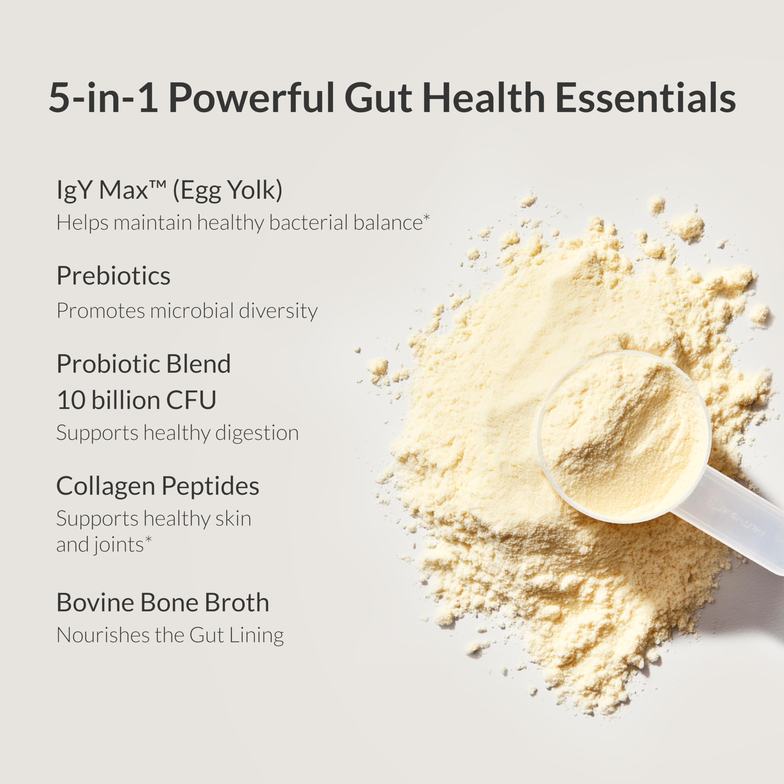 Microbiome Breakthrough™ Gut Support Powder – Vegetarian Vanilla – With Probiotics, Prebiotics, and IgY Max® – Source of L-Glutamine – Supports Digestive Comfort, Gas & Bloating Relief 30 Servings* BIOptimizersAu supplements