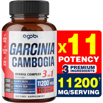 agobi 3in1 Garcinia Cambogia Extract Capsules - 11200mg Herbal Supplement for Body Health agobiAu supplements