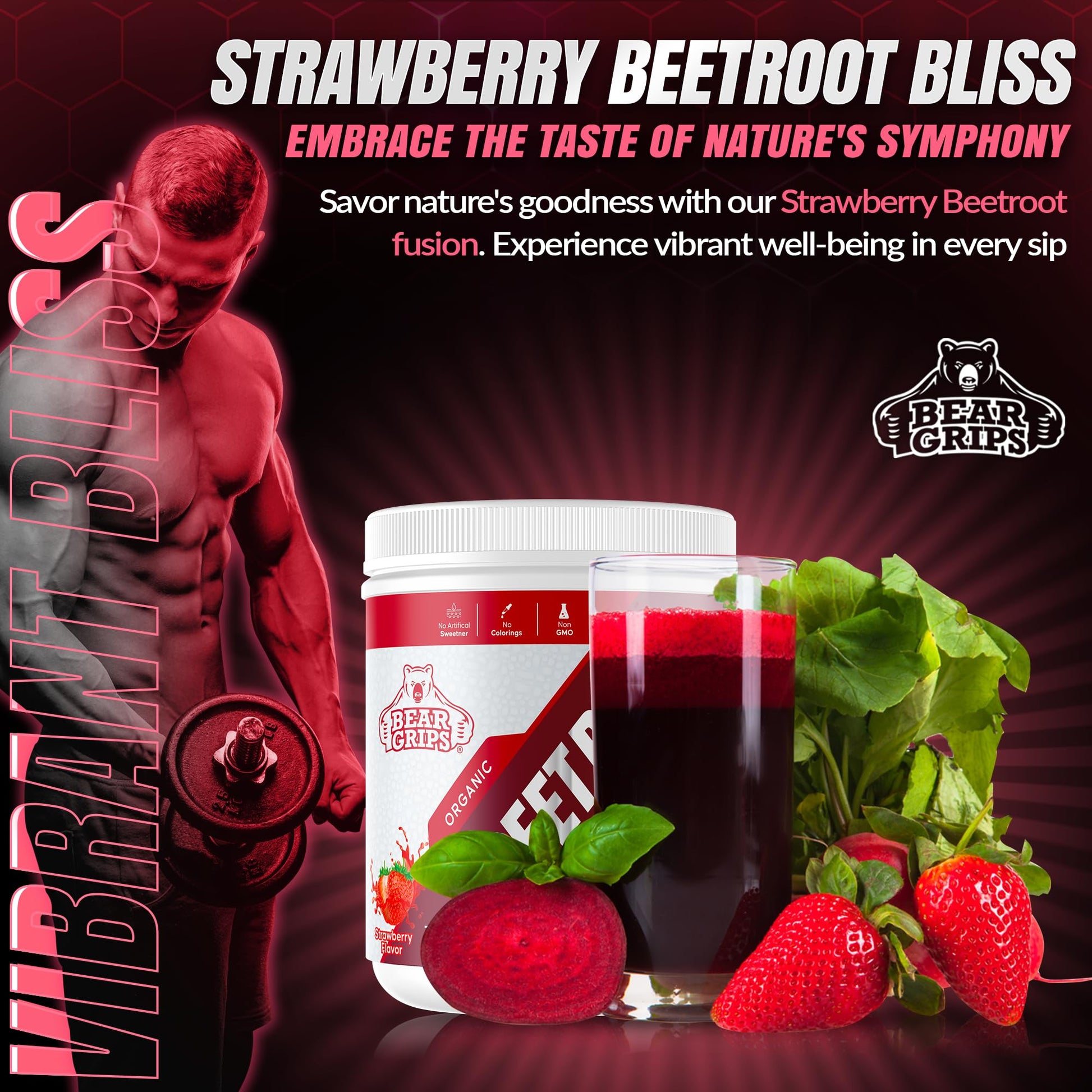 Organic Beet Root Powder - Nitric Oxide Supplement Super Food Beets Supplements Bear GripsAu supplements