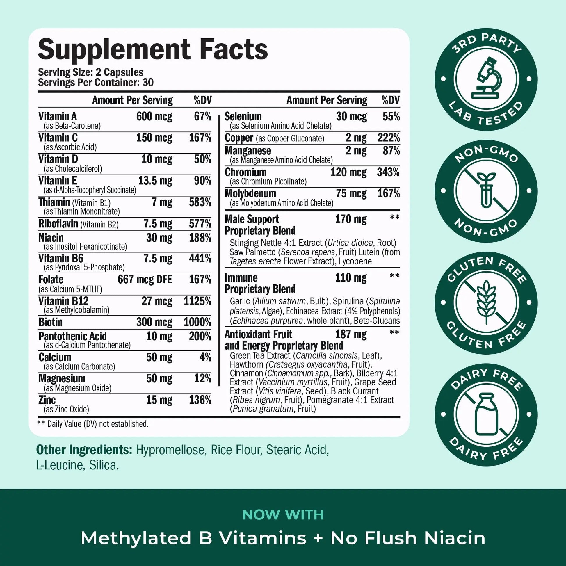 Methylated Multivitamin for Men with Bioavailable Vitamins, Chelated Minerals, Vitamin D, B12, C, A & Zinc for Energy, Focus and Immune Health Vimerson HealthAu supplements