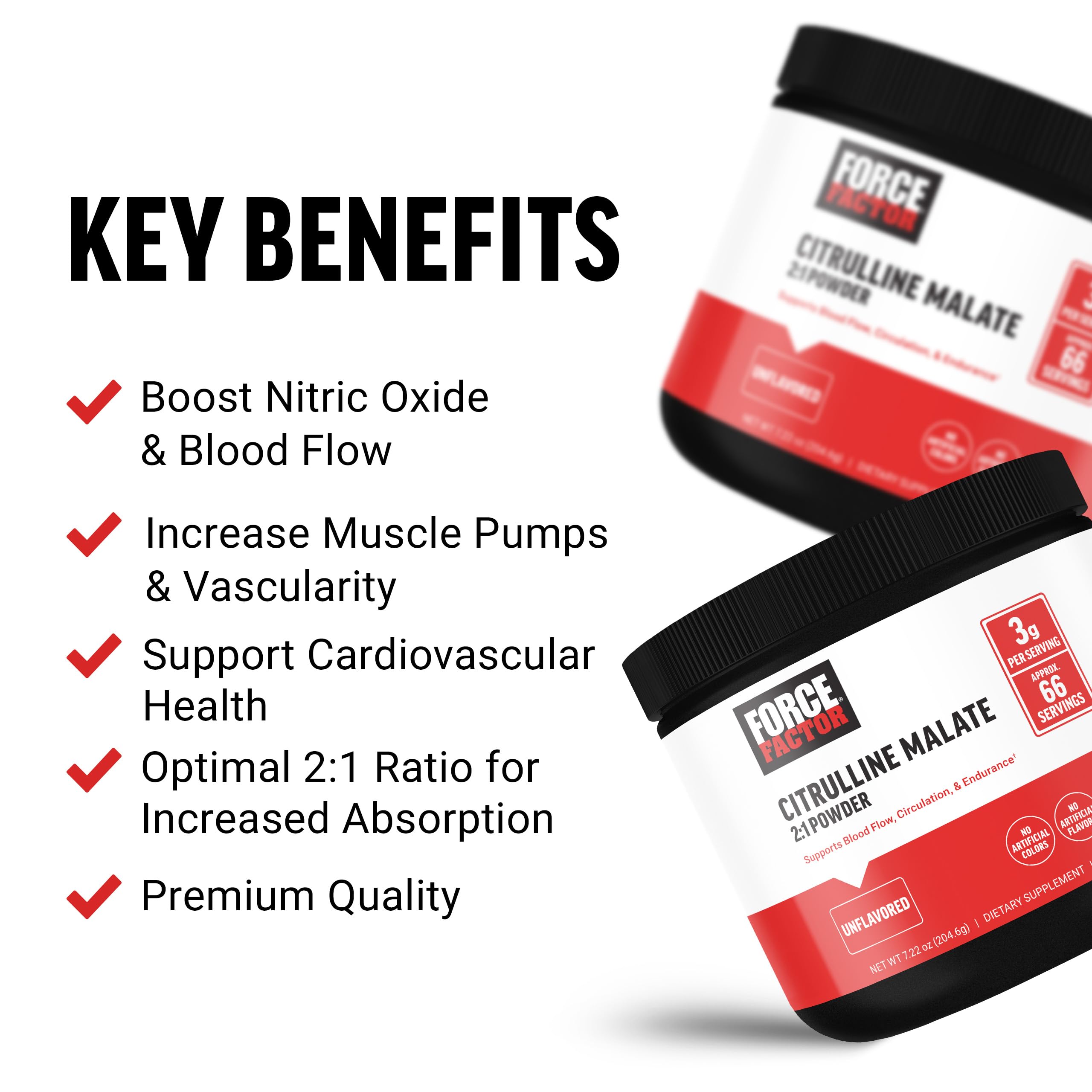 FORCE FACTOR Citrulline Malate 2:1, L Citrulline Supplement for Men to Boost Nitric Oxide Force FactorAu supplements