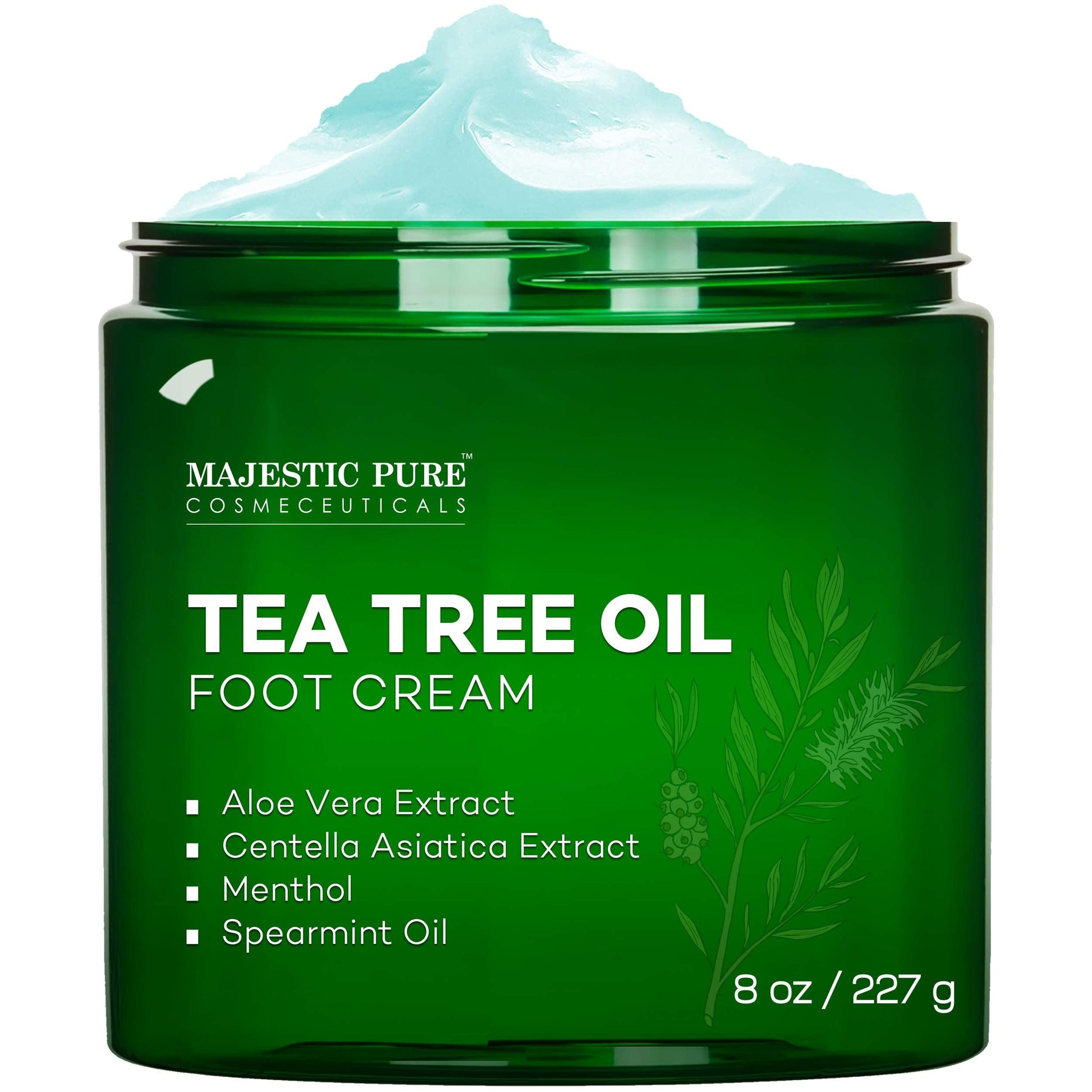 MAJESTIC PURE Athletes Foot Cream with Tea Tree Oil, Aloe & Spearmint - Hydrates MAJESTIC PUREUS supplements