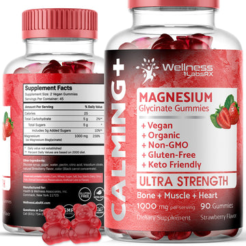 Magnesium Glycinate Gummies - 1000 mg - Magnesium Supplement to Support WELLNESS LABSRXAu supplements