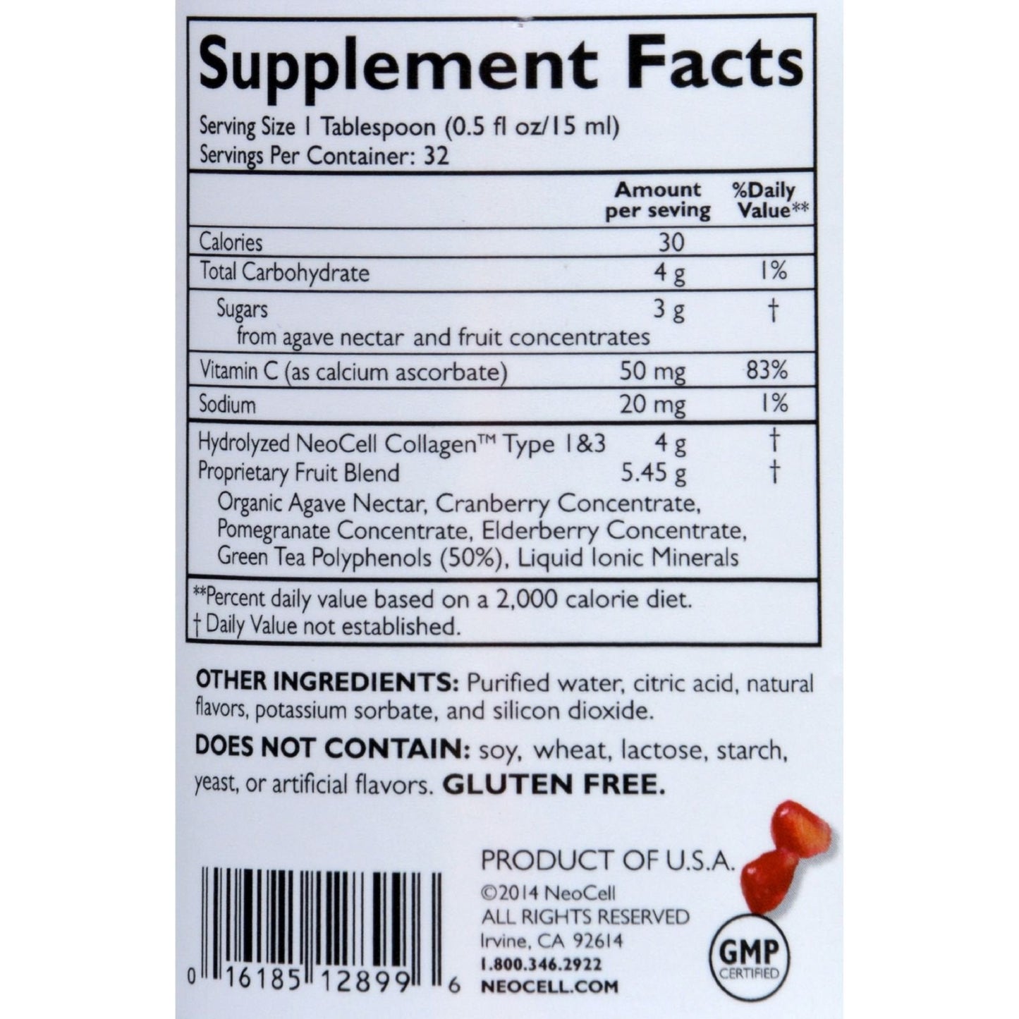Collagen+C Pomegranate 16 Ounces NeocellUS supplements