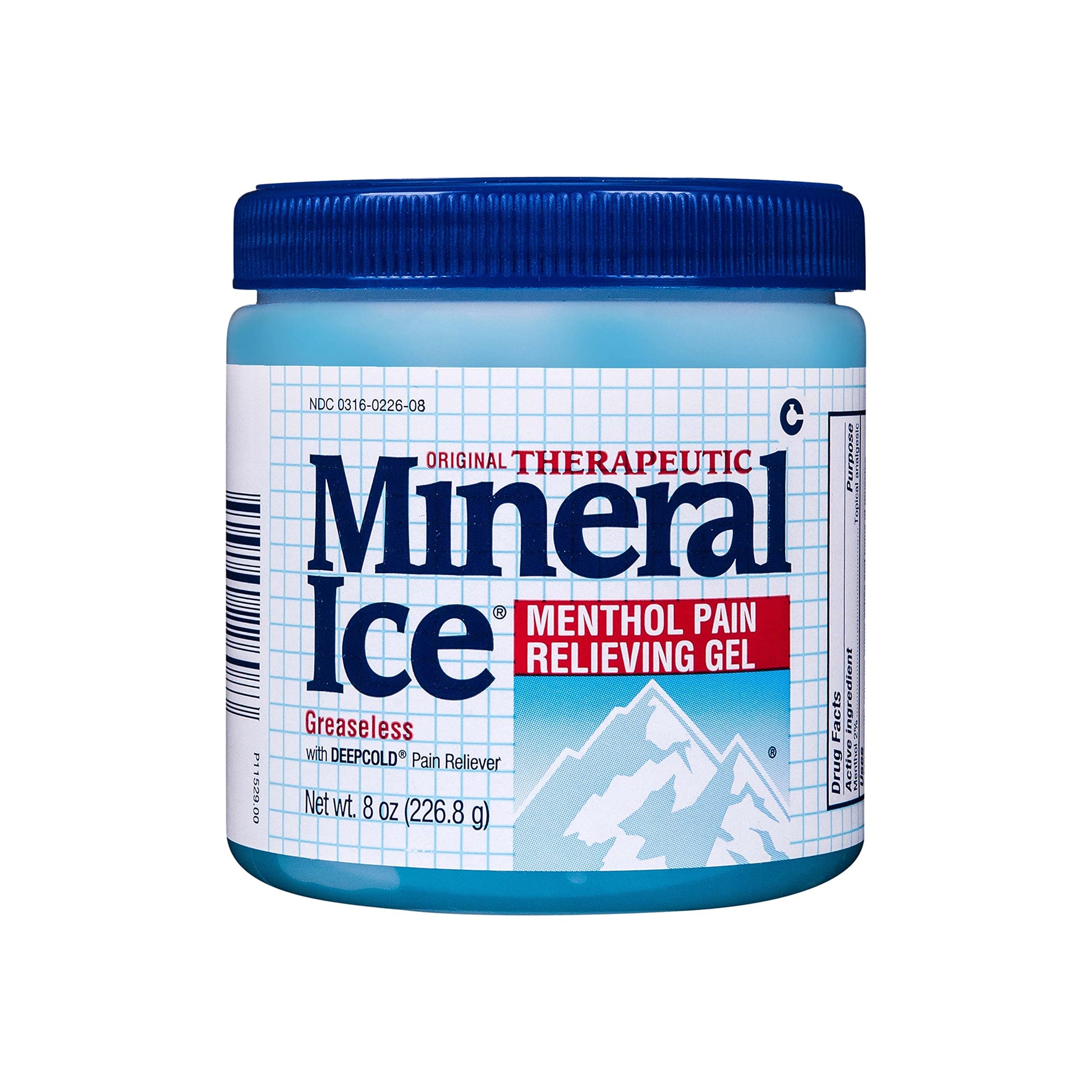 Mineral Ice Original Therapeutic Menthol Pain Relief Gel. Greaseless with "Deepcold" Pain Reliever. Provides Cooling & Penetrating Relief for Arthritis, Simple Backache, Strains & Sprains (8 Ounce) Mineral IceAu supplements