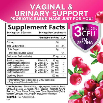 Probiotics for Women + Cranberry - 3 Billion CFU Guaranteed & 6 Vegan Strains for Women's Hello Lovely!US supplements