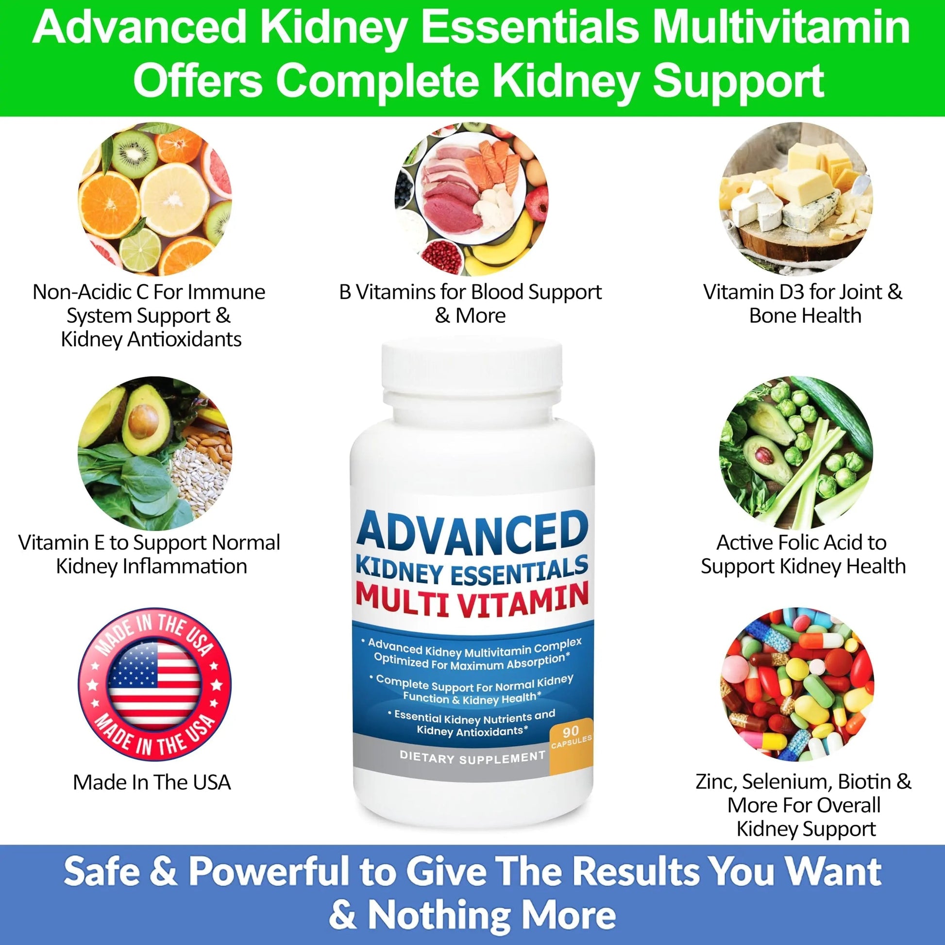 Advanced Kidney Essentials Multivitamin. Kidney Support Supplement for Complete Kidney Health. Kidney Health Supplement Kidney RestoreAu supplements