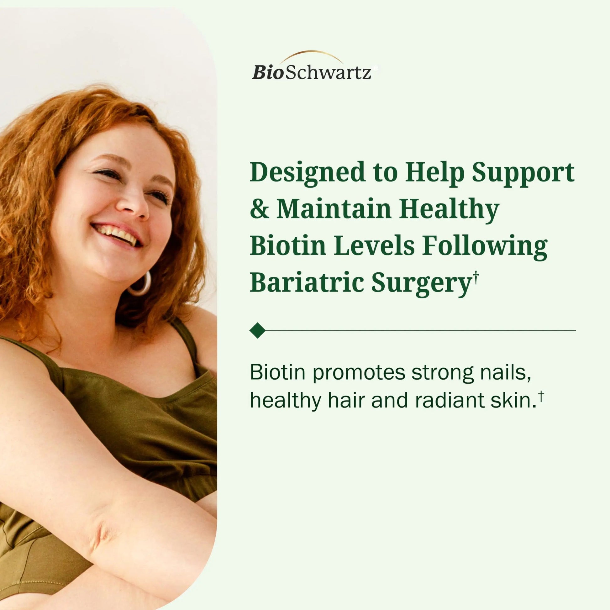 BioSchwartz Bariatric Biotin Chewable Tablets - 5500mcg Biotin per Serving - Green Apple Flavor, 3 Month Supply - Sugar-Free Hair Skin Nails Vitamins BioSchwartzAu supplements