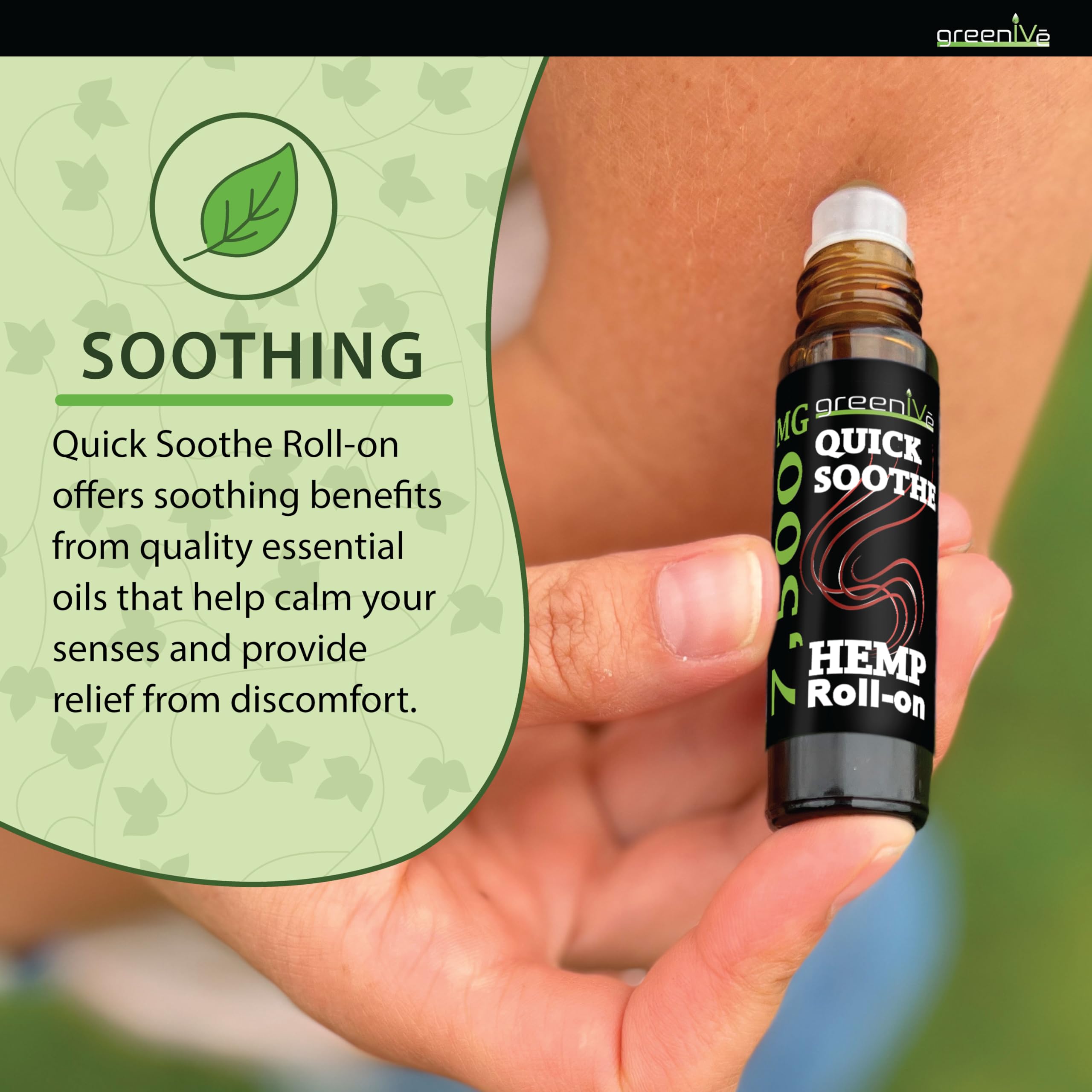 7,500mg Hemp Roll-On Quick Soothe Therapeutic Essential Oil Blend Exclusively on Amazon (1) GreenIVeAu supplements