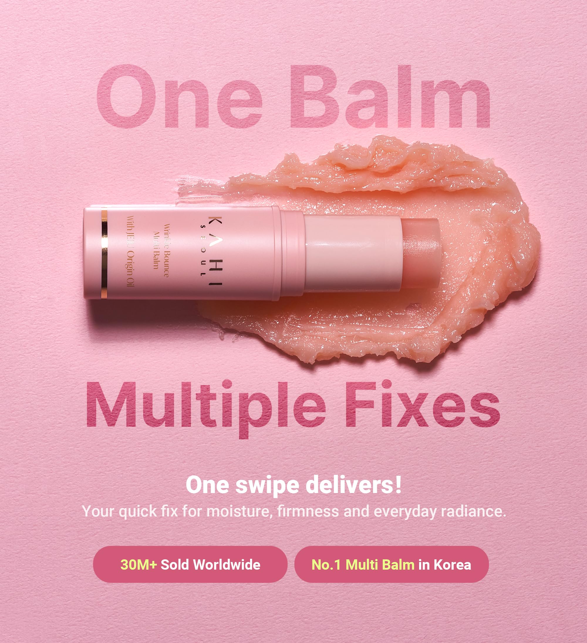 KAHI Wrinkle Bounce Multi Balm Stick | PDRN Collagen Wrinkle Stick | Korean Skin Care |All-in-One Hydrating Lip Balm Eye Cream Neck Cream Make Up Base & Face Mist Moisture Balm KAHIAu supplements