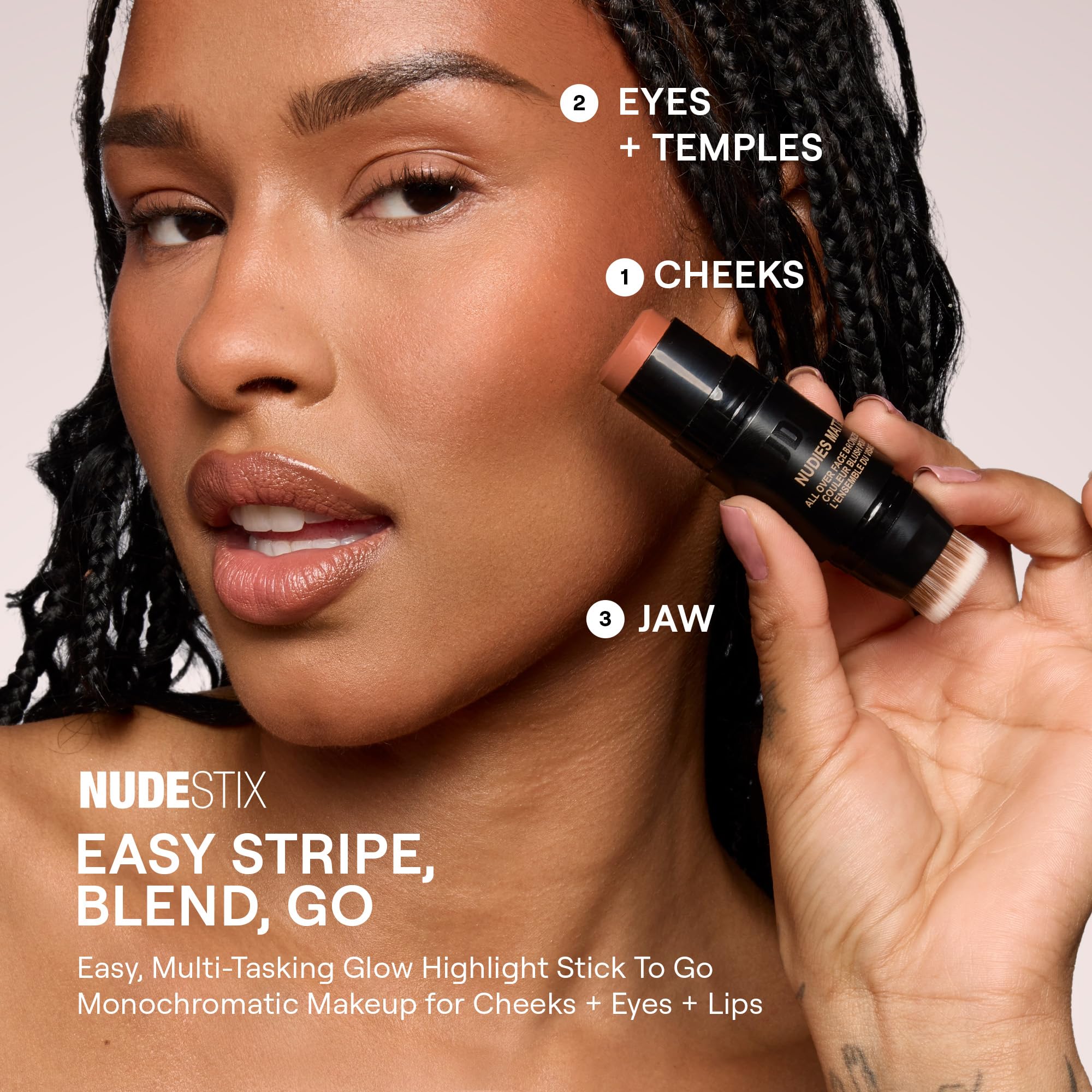 Nudestix Nudies Bronze All Over Matte Bronzing Stick – 3-in-1 Cream Bronzer for Cheeks, Eyes & Lips with Built-In Brush | Natural Contour & Sun-Kissed Glow | Bondi Bae NudestixAu supplements