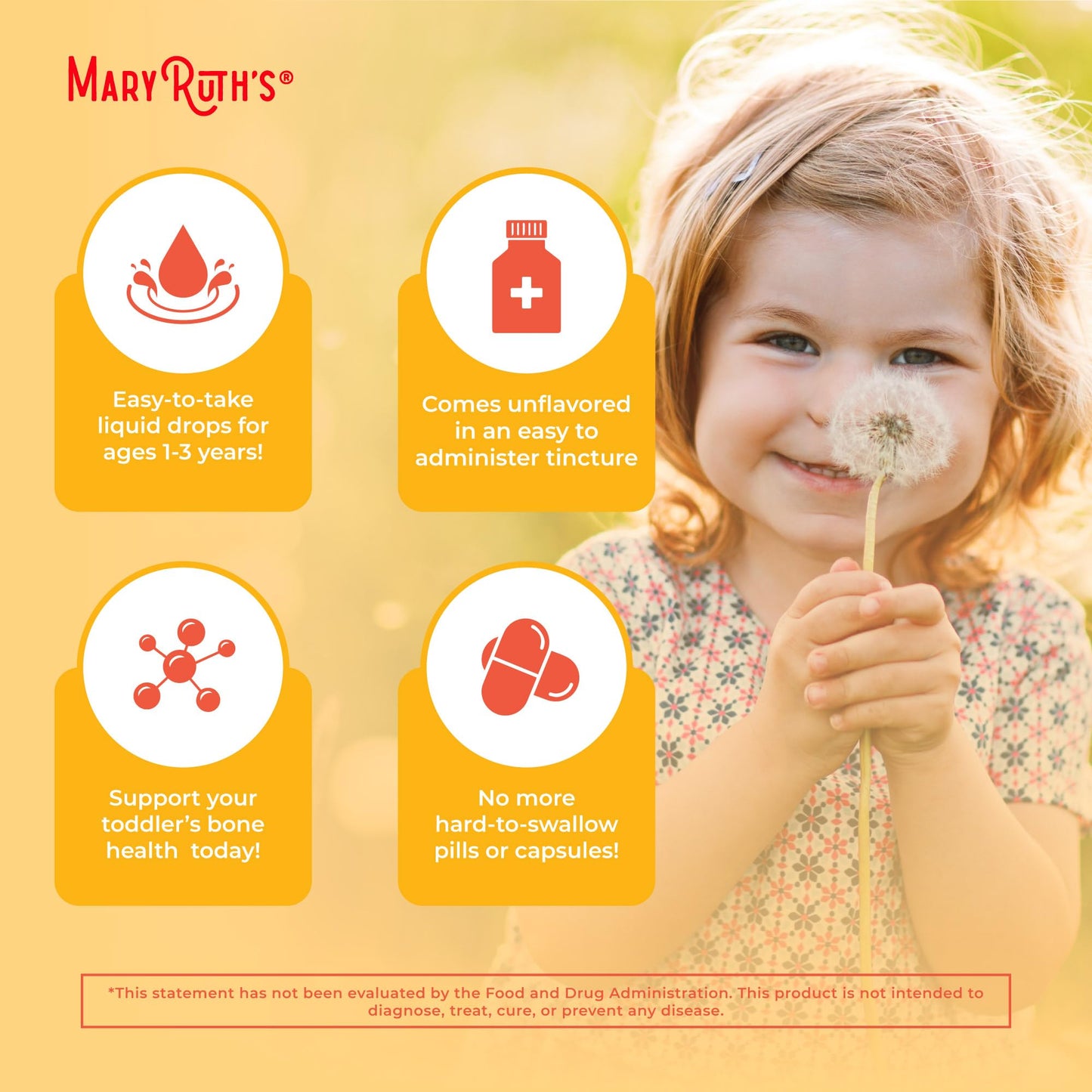 MaryRuth Organics Vitamin D3 | Vitamin K2 | Vitamin D3 K2 Drops | K2 D3 Vitamin Liquid Supplement for Toddlers | Kids Supplement for Calcium Absorption Strong Bones | Vegan | Gluten Free | 1 Fl Oz MARYRUTH'SUS supplements