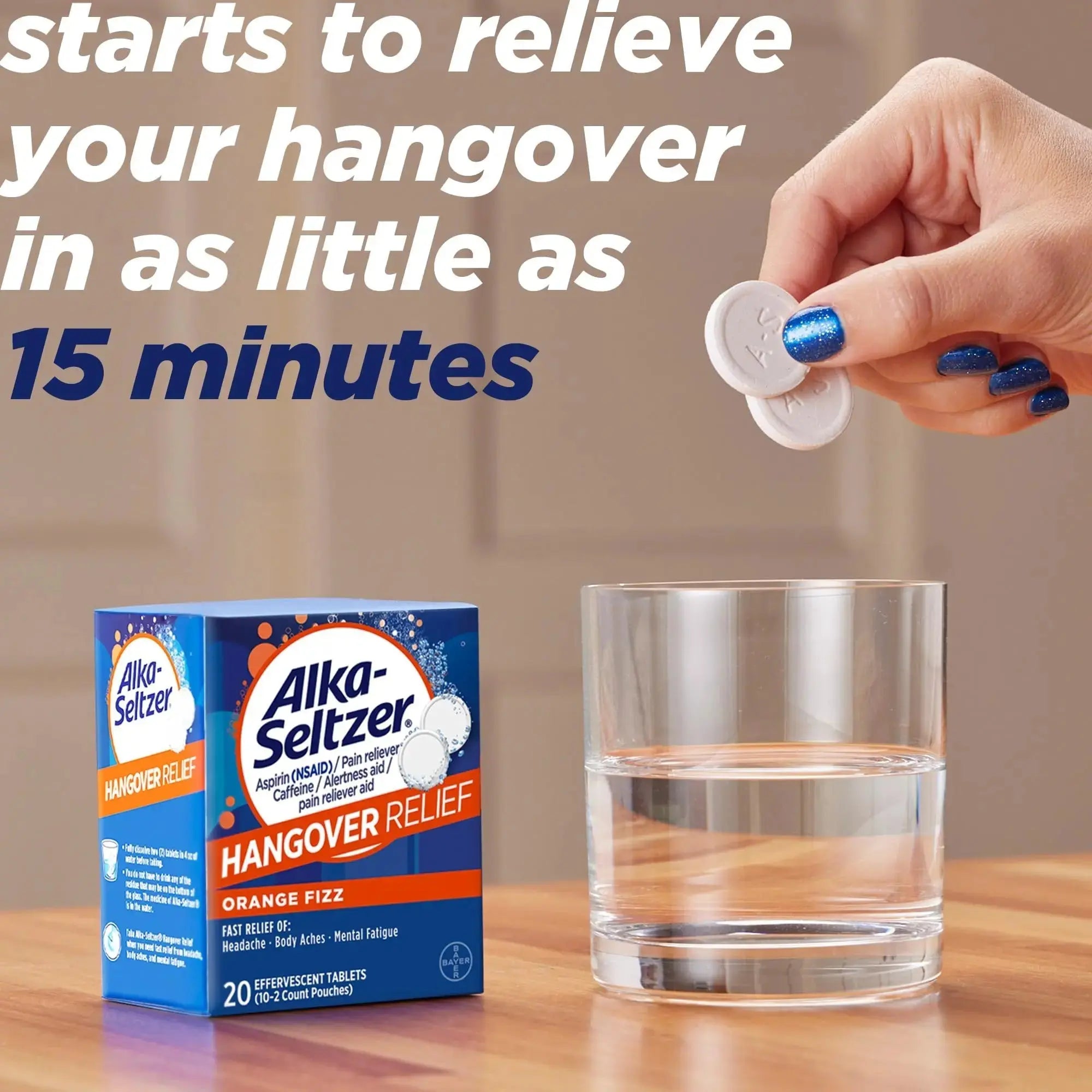 Alka-Seltzer Hangover Relief Tablets, Fast Relief Starts In About 15 Minutes for Headaches, Body Aches & Mental Fatigue, Bachelorette & Bachelor Party Packs 60 Count (3 Boxes, 20 Tablets Each) Alka-SeltzerAu supplements