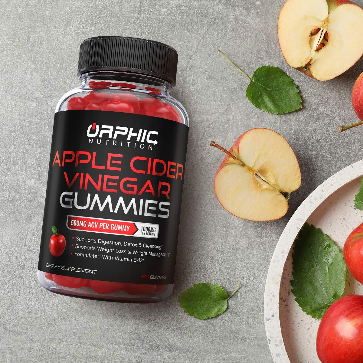 Apple Cider Vinegar Gummies - 1000mg - Formulated to Support Weight ORPHIC NUTRITIONUS supplements