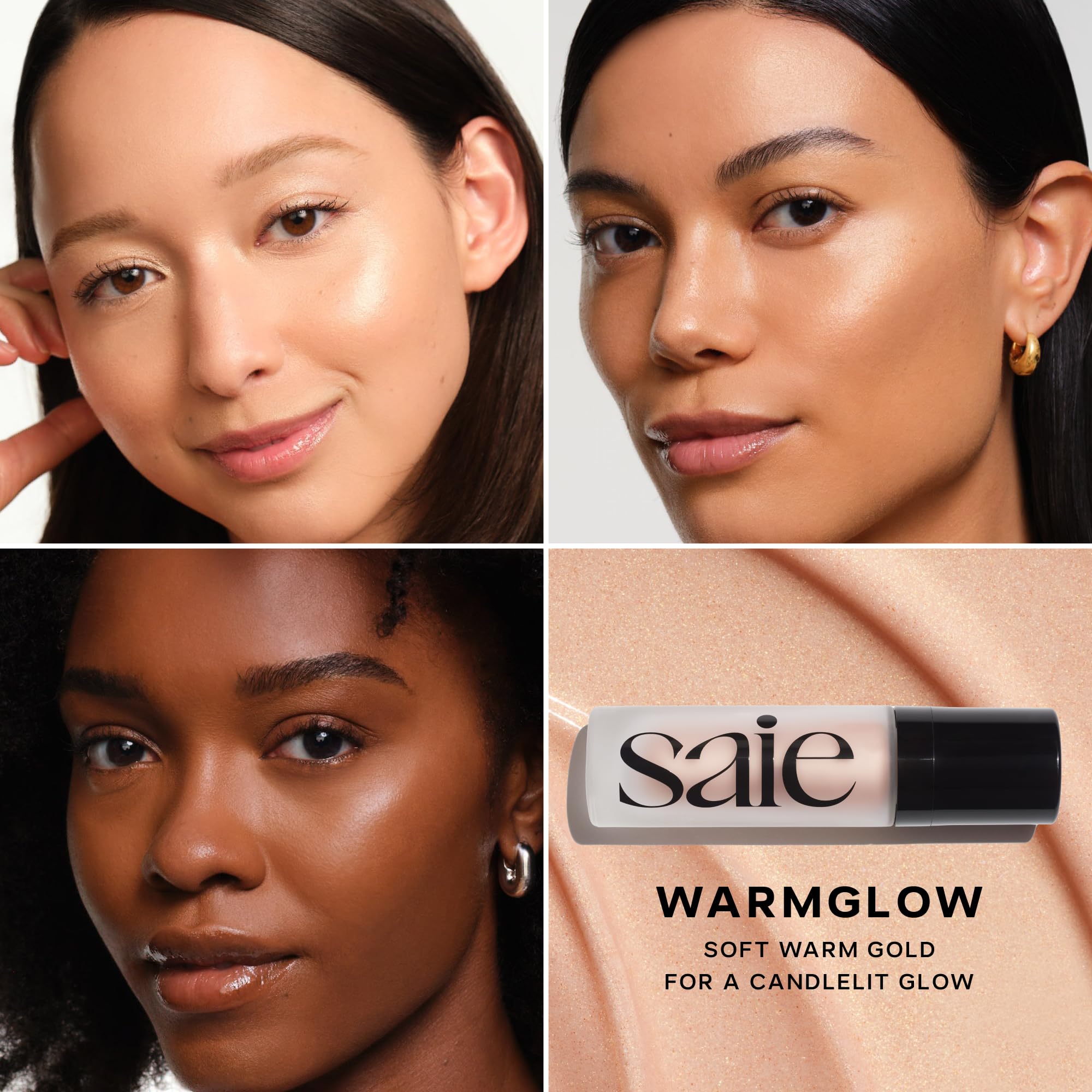Saie Dewy Glow Duo - Dew Liquid Blush Lady (.40 oz), Mini Glowy Super Gel Warmglow (.5 oz) - Radiant Cheek Tint & Illuminating Primer for a Natural, Lit-From-Within Finish SaieAu supplements