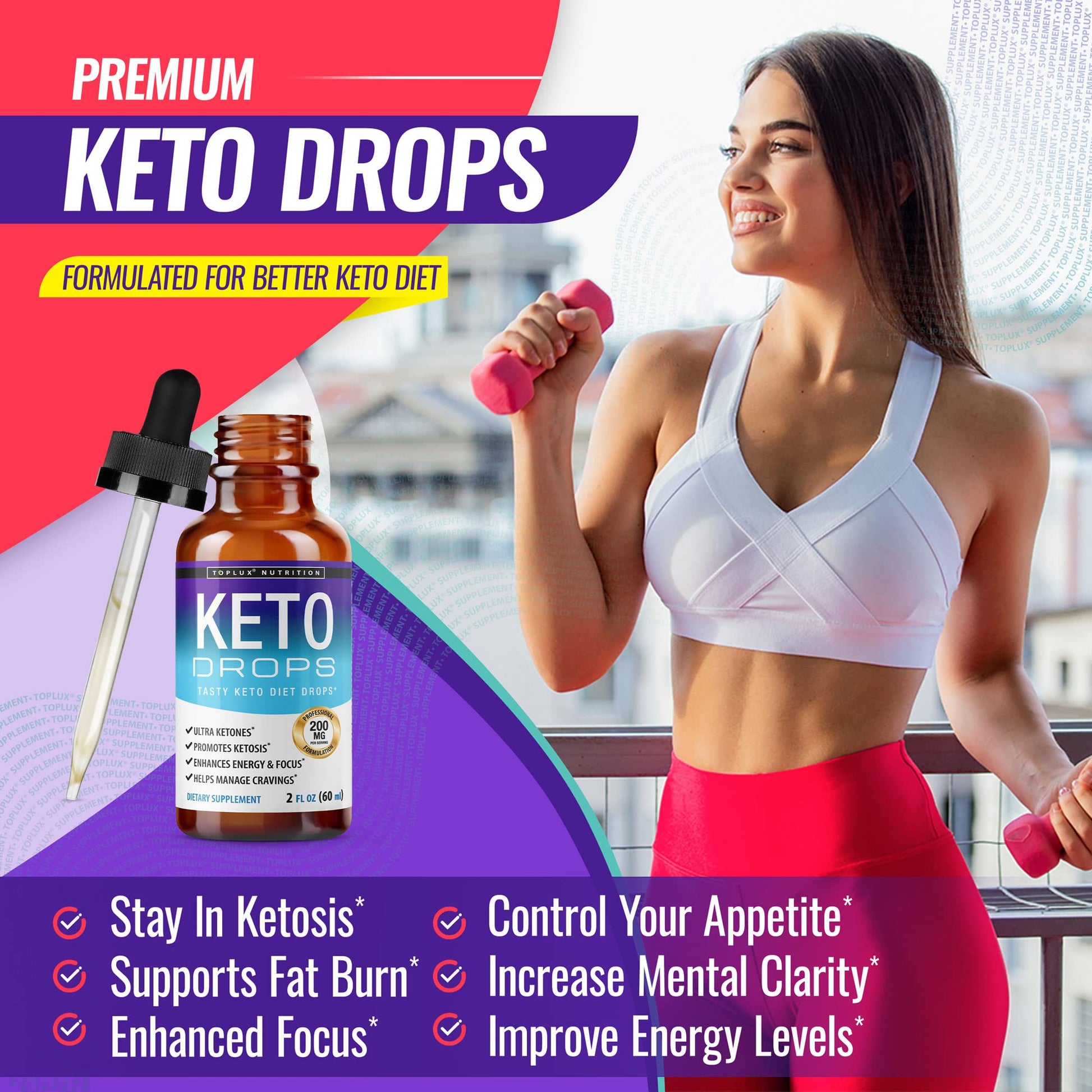 Keto Diet Drops Weight Loss Ketogenic Supplement - Premium Fat Burner Formula TopluxUS supplements