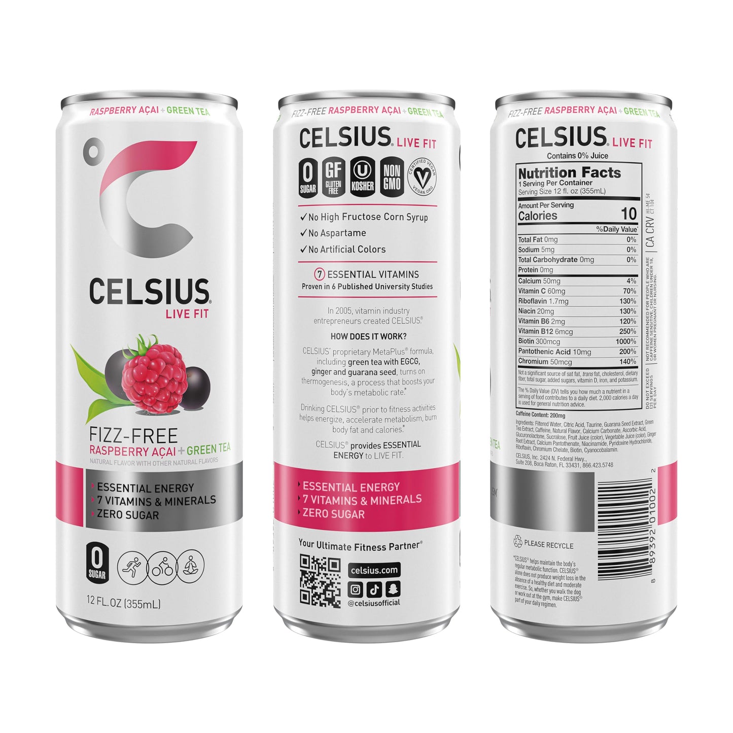 CELSIUS Fizz Free Variety Pack, Functional Essential Energy Drink 12 Fl Oz (Pack of 12) CELSIUSUS supplements