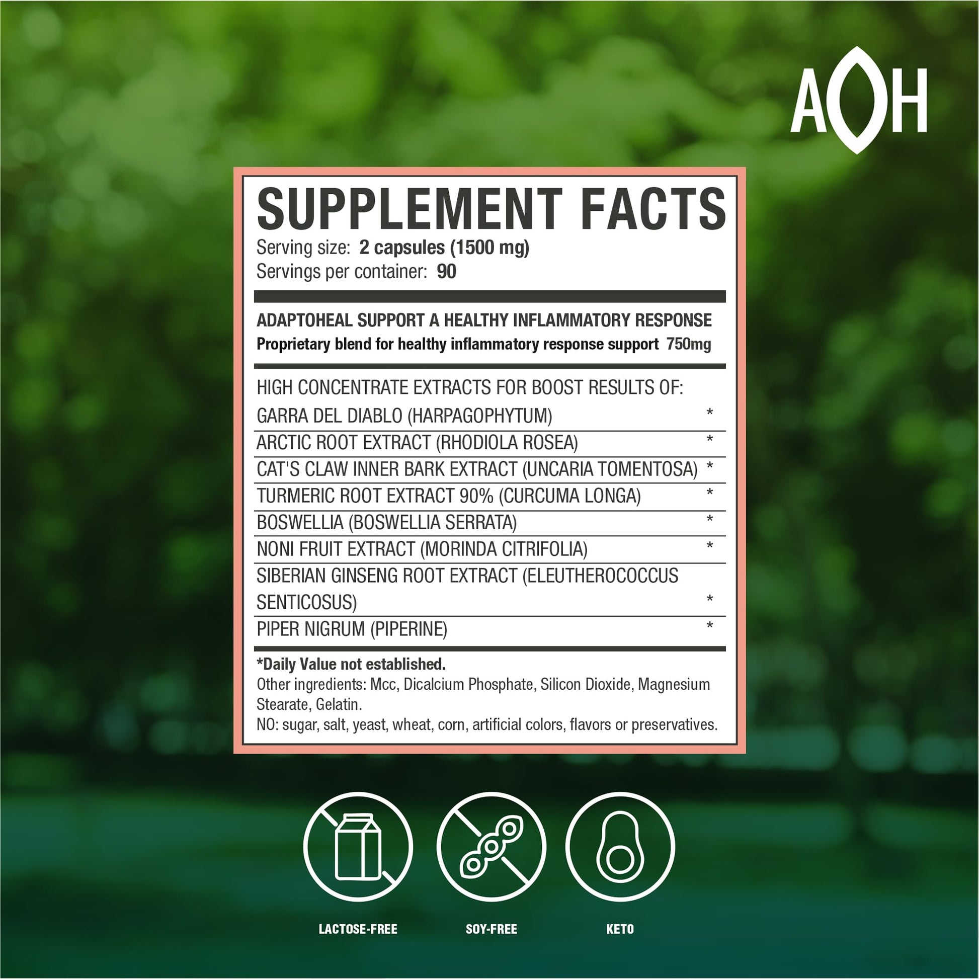 ADAPTOHEAL Inflammoff - Adaptogenic Supplement Designed to Support Joint, Muscle and Tissue Inflammation Naturally, 8 Highly Concentrated extracts with Turmeric and Rhodiola rosea (90 Capsules) ADAPTOHEALAu supplements