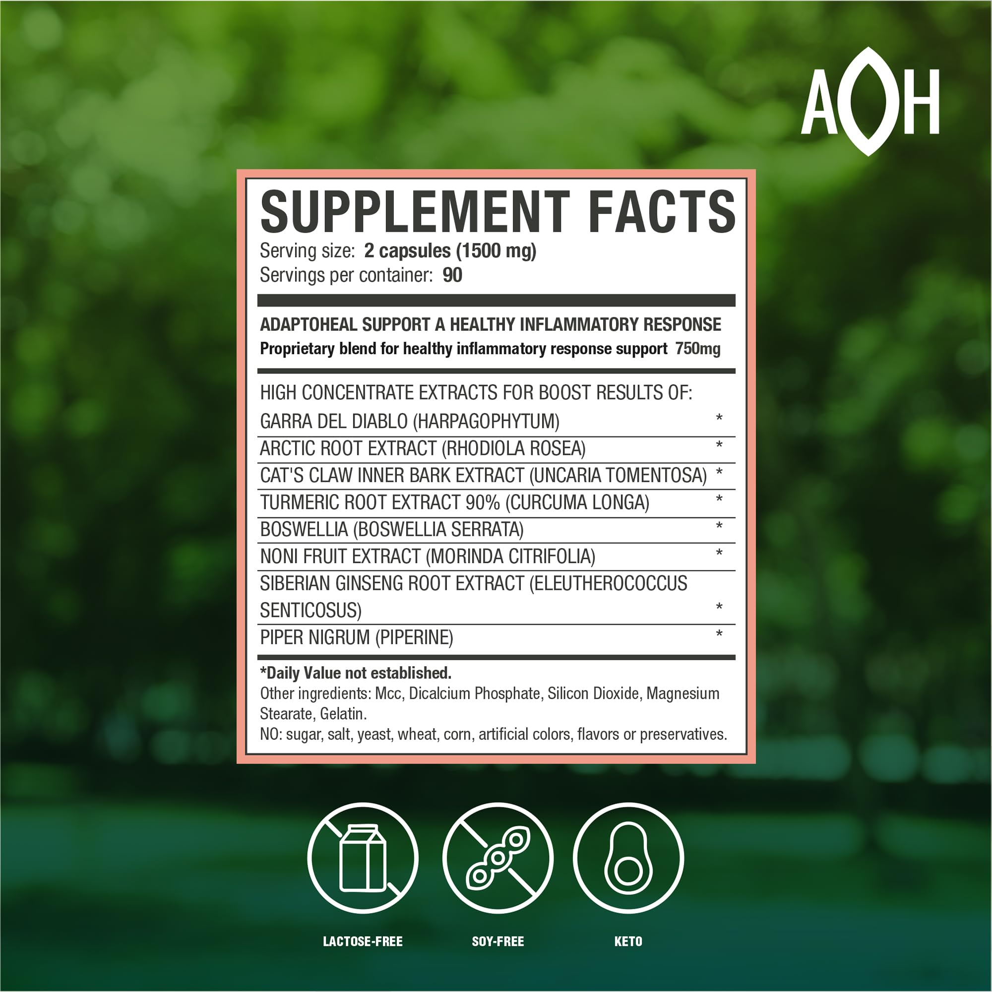 ADAPTOHEAL Inflammoff - Adaptogenic Supplement Designed to Support Joint, Muscle and Tissue Inflammation Naturally, 8 Highly Concentrated extracts with Turmeric and Rhodiola rosea (90 Capsules) ADAPTOHEALAu supplements
