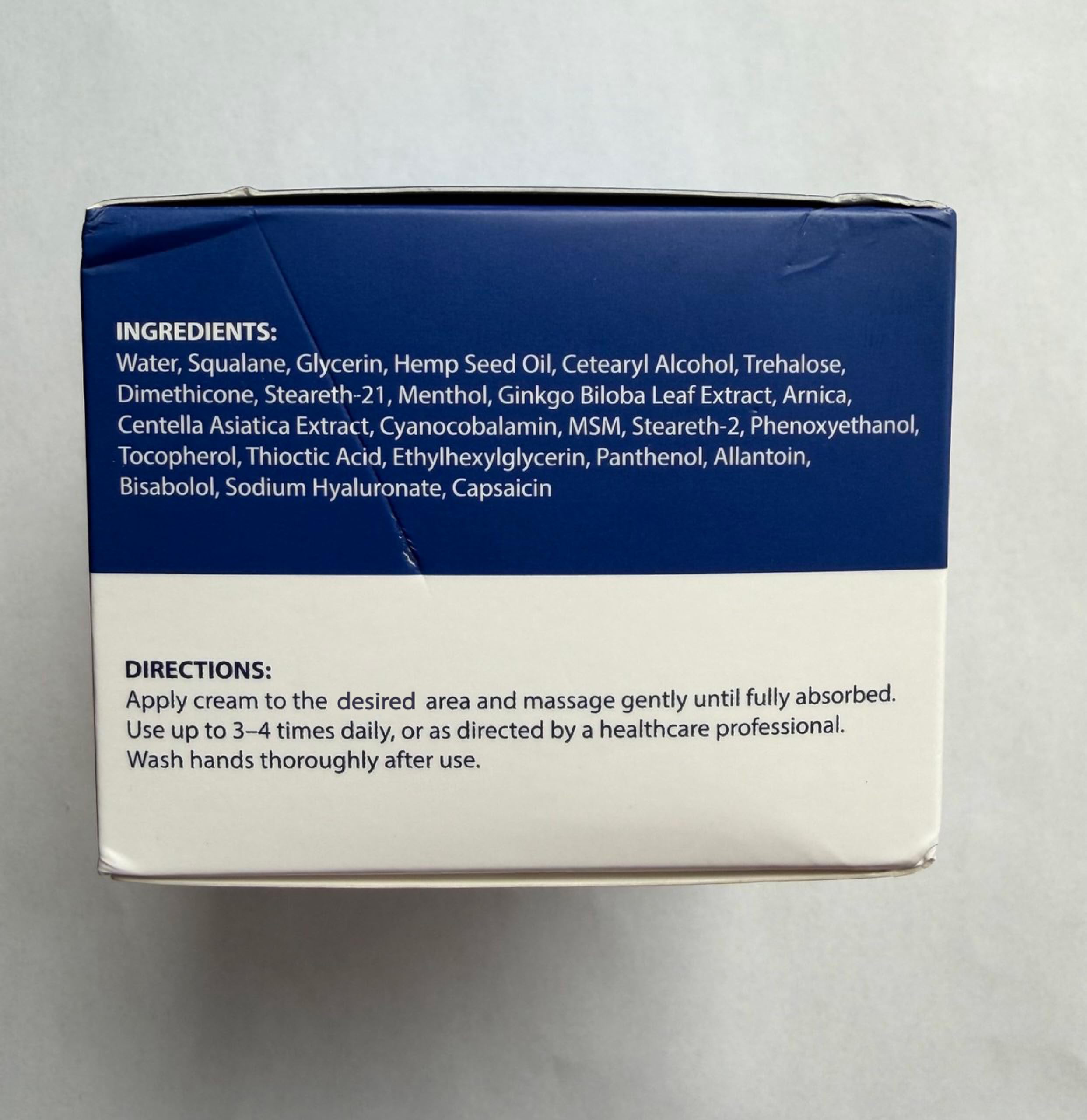 Neuropathy Cream - Maximum Strength - Arnica, MSM, Hemp Seed Oil, Ginkgo Biloba, Capsaicin - Non-Greasy with Cooling Effect - Value Pack - Natural Ingredients - Formulated in USA ArvesaAu supplements