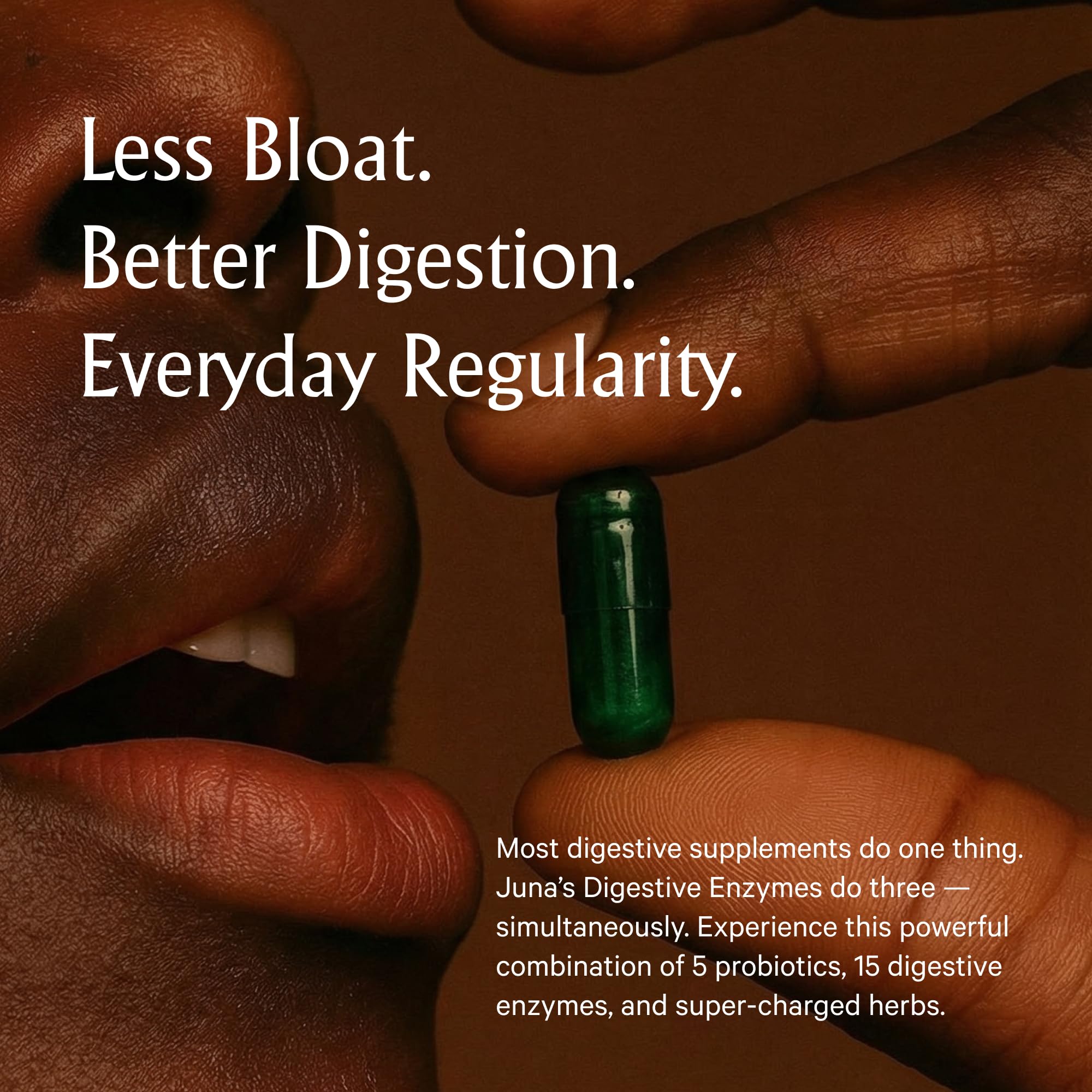 Juna Digestive Enzymes + Probiotic — 3-in-1 Daily Gut Support for Bloat Relief, Smooth Digestion & Microbiome Balance | 15 Enzymes, 5 Probiotics, 8 Botanicals | Vegan, 3rd-Party Tested | 60 Capsules JunaAu supplements