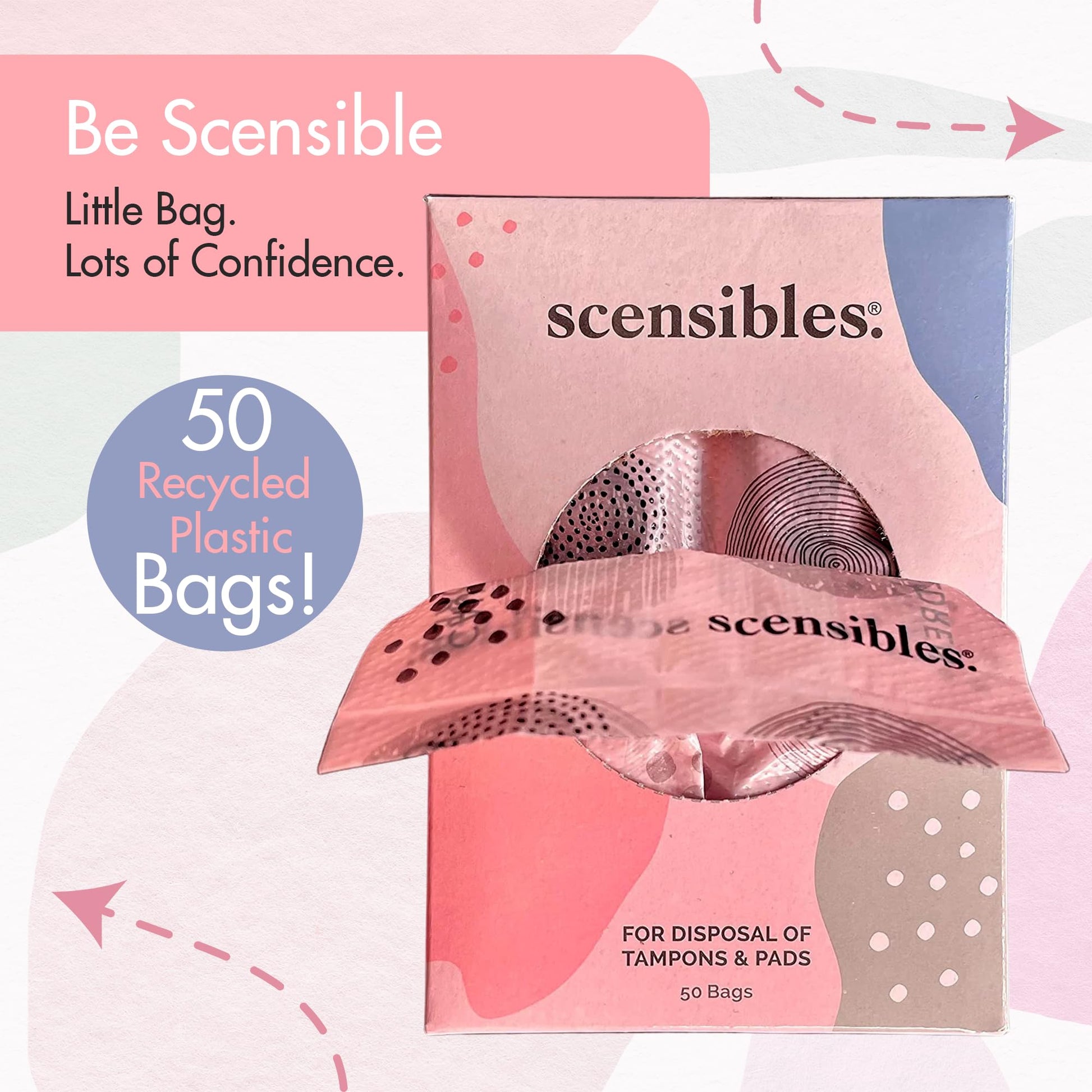 Scensibles Personal Care Disposal Bags (50 Count) - For Tampons, Pads, Liners, Condoms & More SCENSIBLESAu supplements
