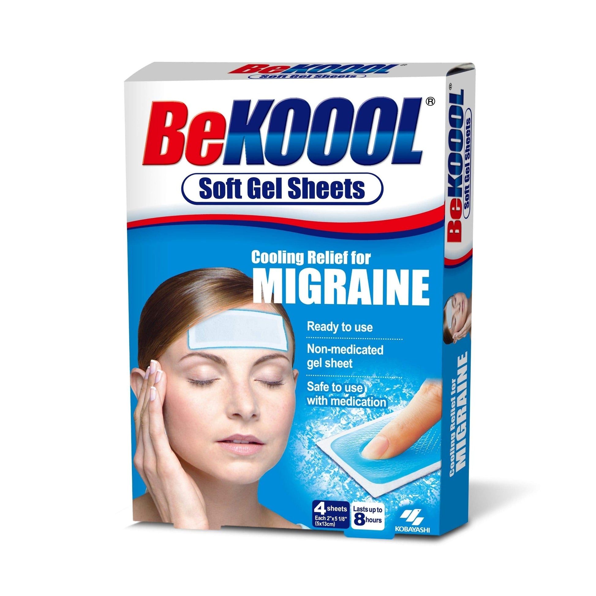 BeKOOOL Migraine Gel Sheets - 4 Count BeKooolAu supplements