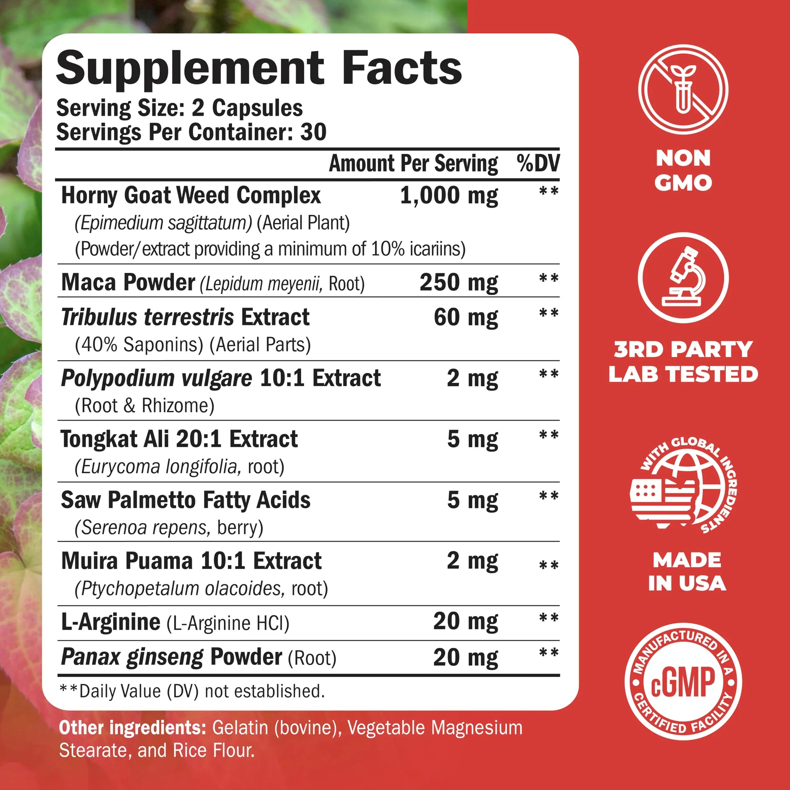 Vimerson Health Multivitamin for Men & Tongkat Ali for Men with Horny Goat Weed, Maca Root Powder, Tribulus Terrestris, Saw Palmetto Extract Vimerson HealthAu supplements