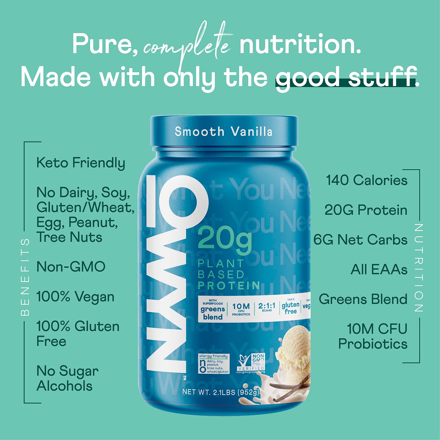 OWYN Only What You Need Plant Based Protein Powder with 20g Protein, Probiotics OWYN Only What You NeedUS supplements