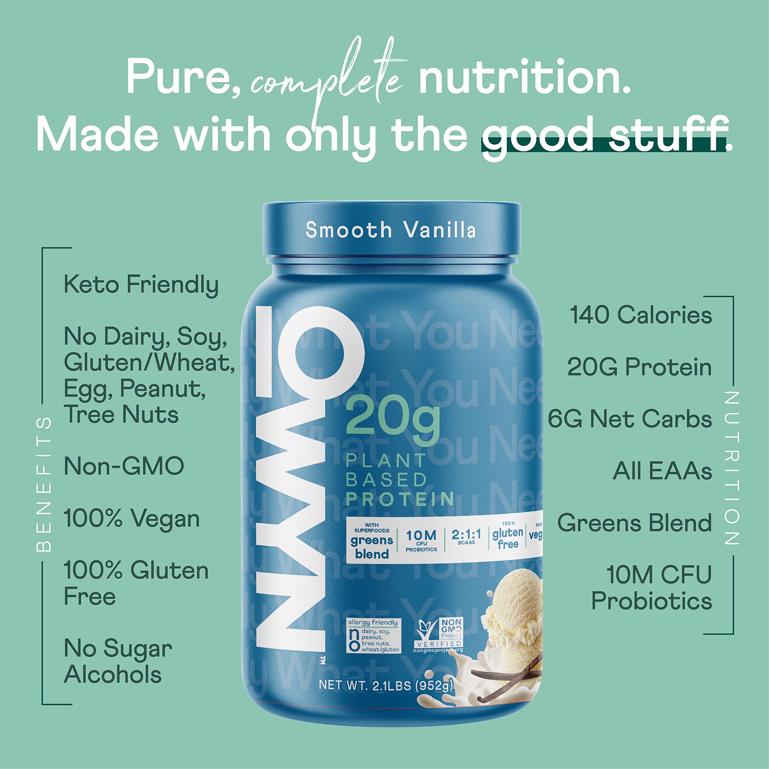 OWYN Only What You Need Plant Based Protein Powder with 20g Protein, Probiotics OWYN Only What You NeedUS supplements