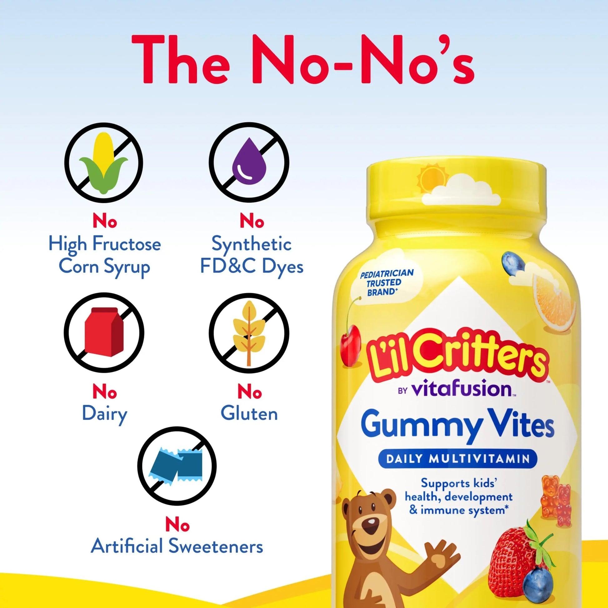 L’il Critters Gummy Vites Daily Gummy Multivitamin for Kids, Vitamin C, D3 for Immune Support Cherry, Strawberry, Orange Lil CrittersAu supplements