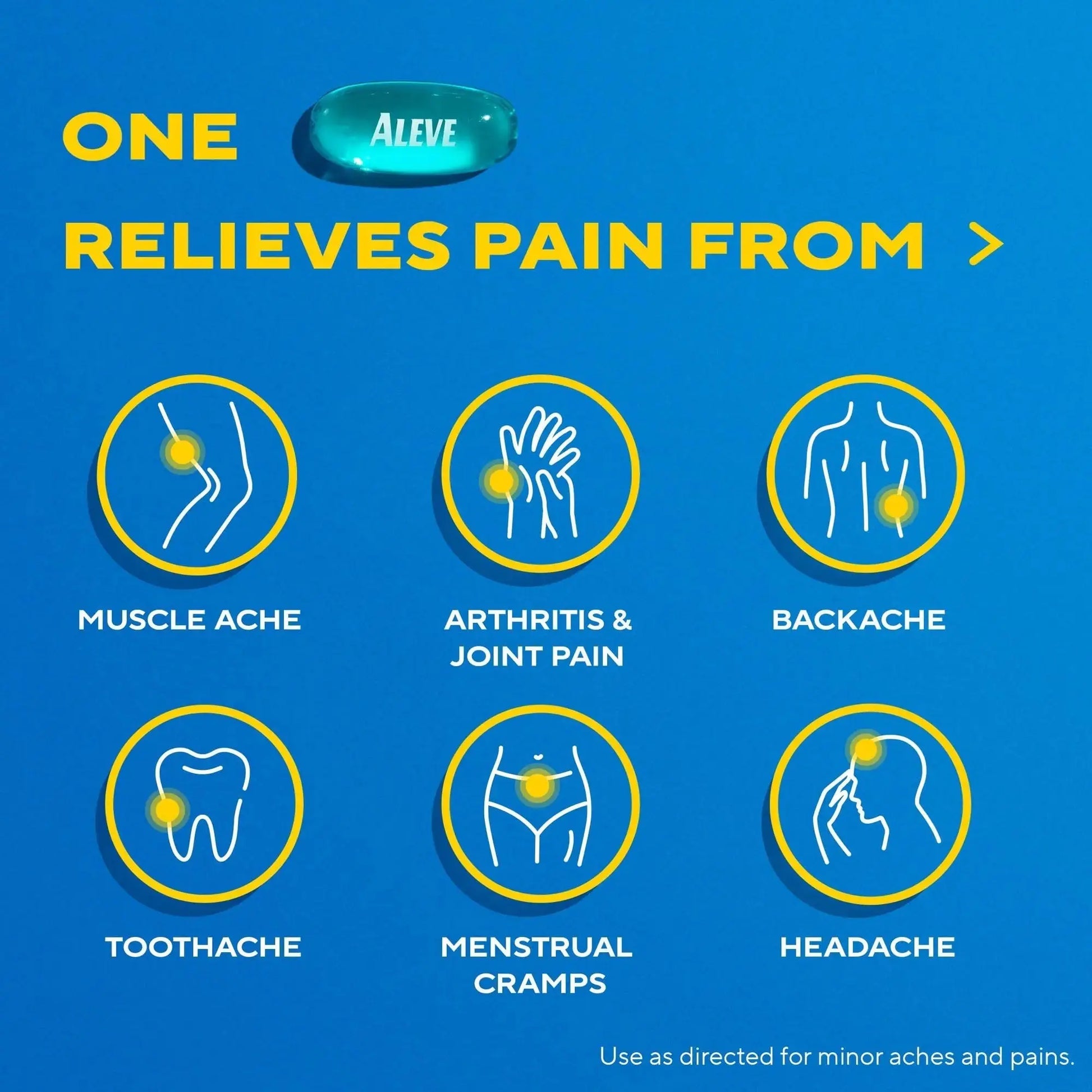 Aleve Liquid Capsules, Naproxen Sodium Capsules 220 mg (NSAID), Pain Reliever/Fever Reducer, Fast Pain Relief, 120 Count AleveAu supplements