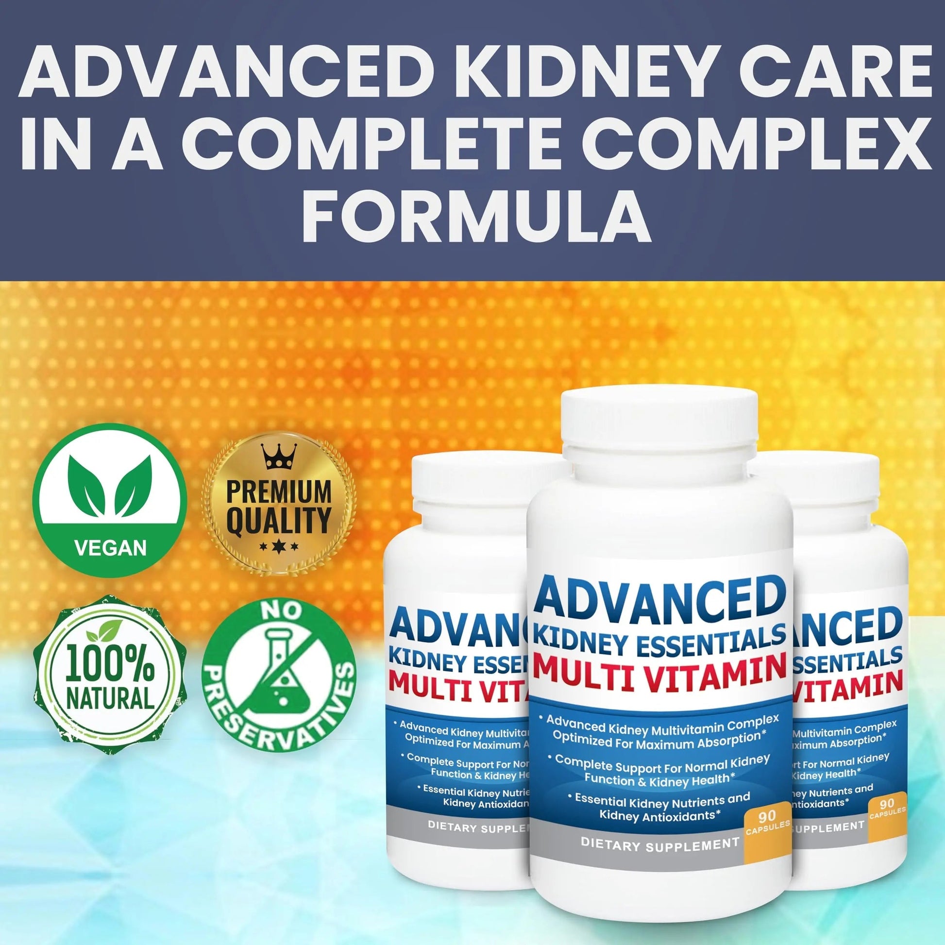 Advanced Kidney Essentials Multivitamin. Kidney Support Supplement for Complete Kidney Health. Kidney Health Supplement Kidney RestoreAu supplements