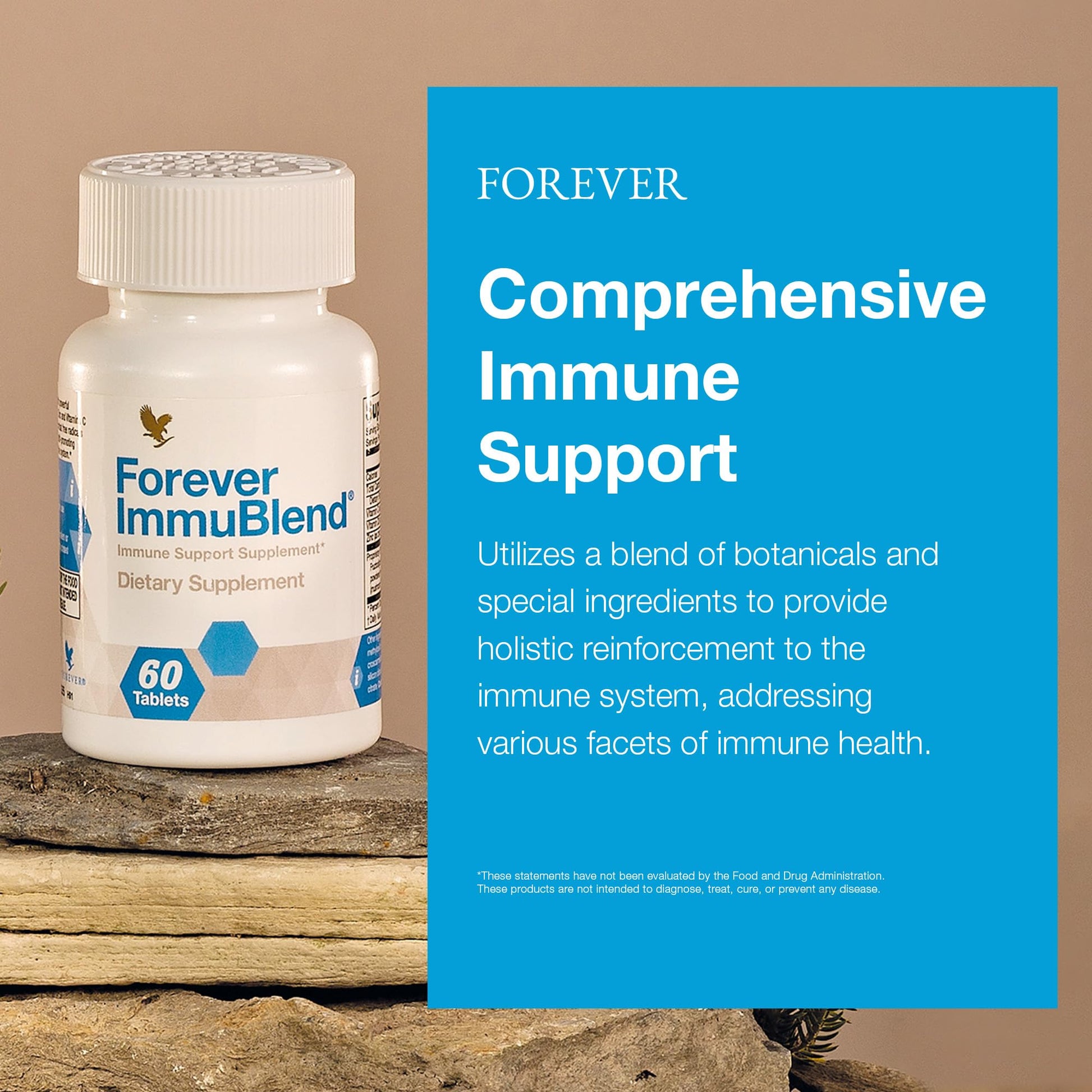 Forever Living - Forever ImmuBlend® Immune Support Supplement – Includes Botanicals, Vitamins D & C, Maitake & Shiitake Mushrooms – 60 Tablets Forever Living ProductsAu supplements