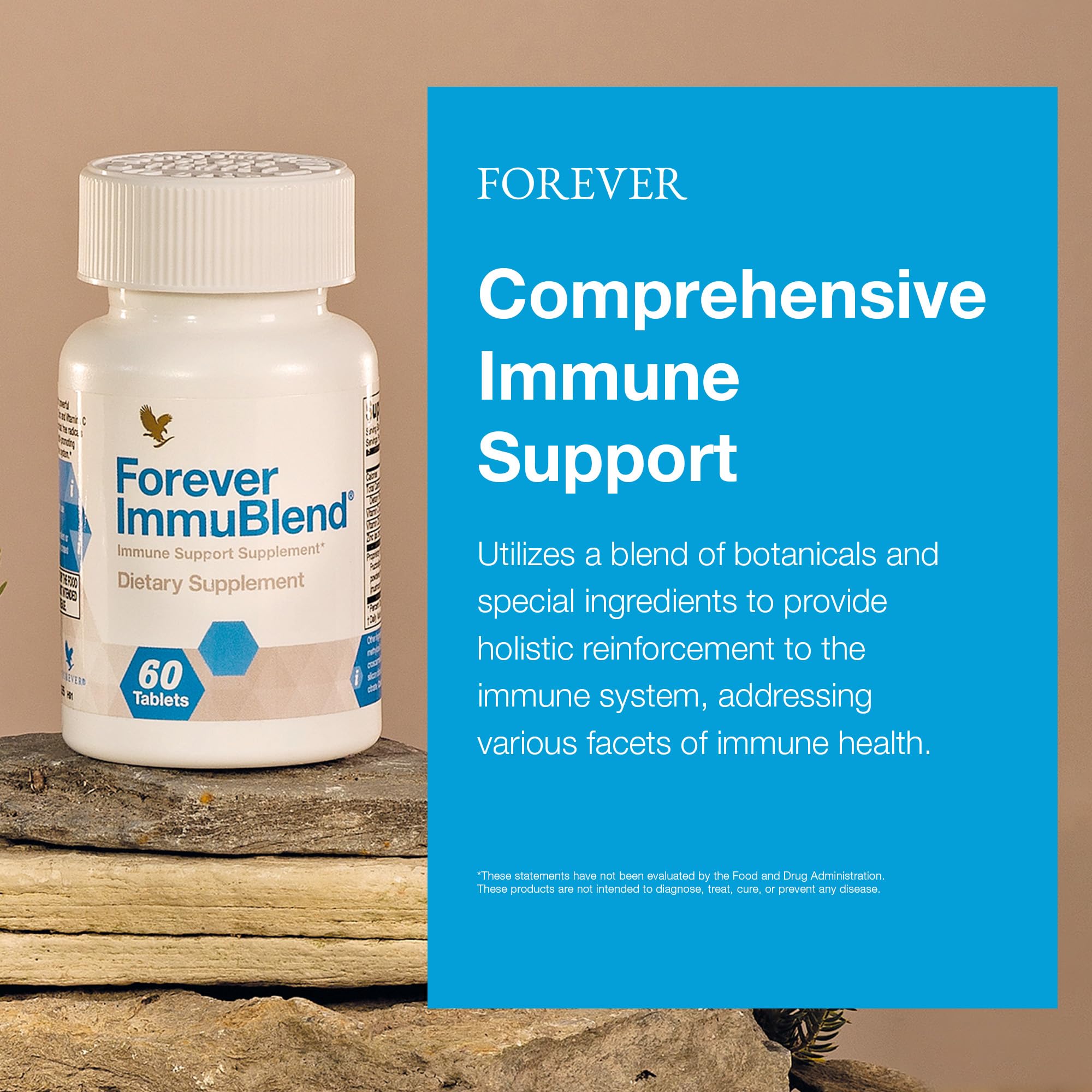 Forever Living - Forever ImmuBlend® Immune Support Supplement – Includes Botanicals, Vitamins D & C, Maitake & Shiitake Mushrooms – 60 Tablets Forever Living ProductsAu supplements