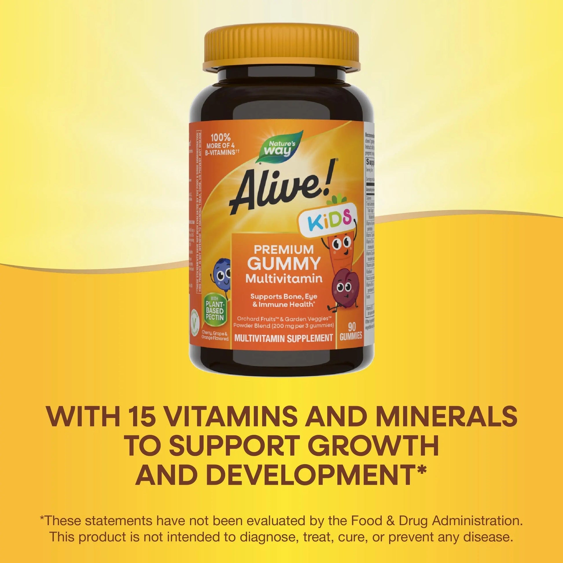Nature's Way Alive! Children's Premium Gummy Multivitamin, Gluten Free, Made with Pectin, 90 Gummies Nature's WayAu supplements