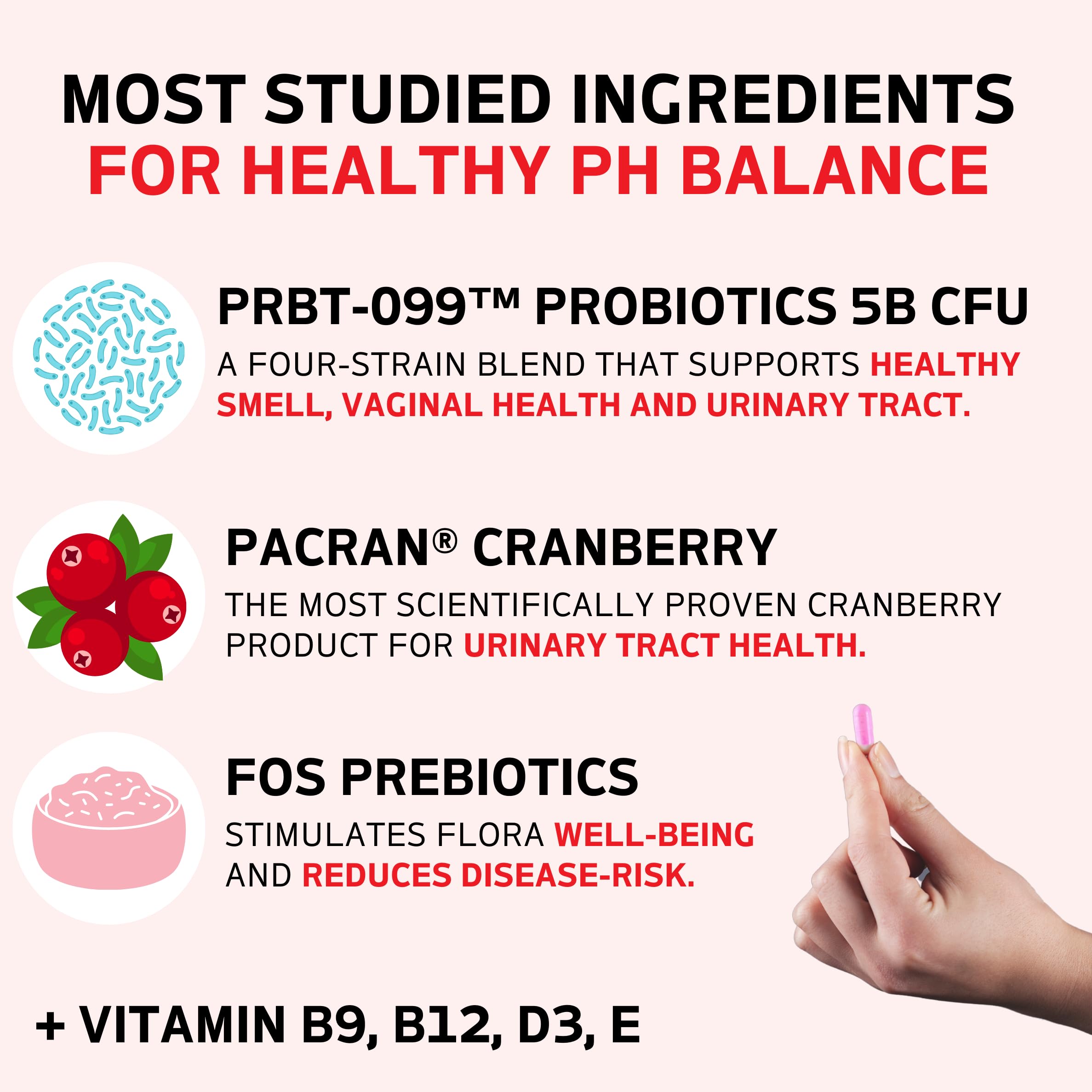 Purely Pink Prebiotic Probiotic Blend for Vaginal Health - Promote pH Balance, Healthy Flora and Odor Peach PerfectAu supplements