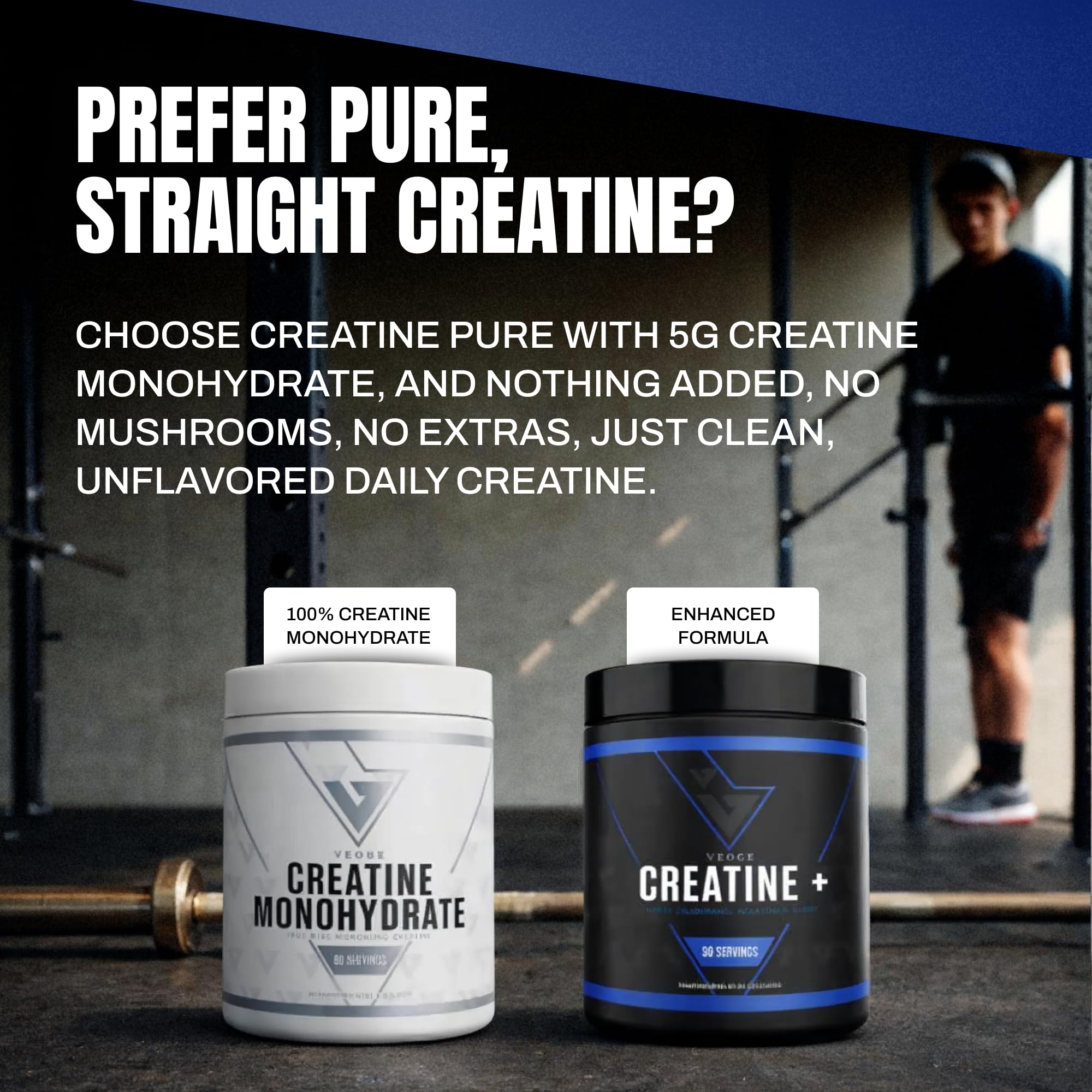VEDGE Nutrition Creatine + | Vegan Plant-Based Creatine Monohydrate Powder | Energy, Performance & Function | Ergogenic Aids for Athletes | Unflavored, 30 Servings VEDGEAu supplements